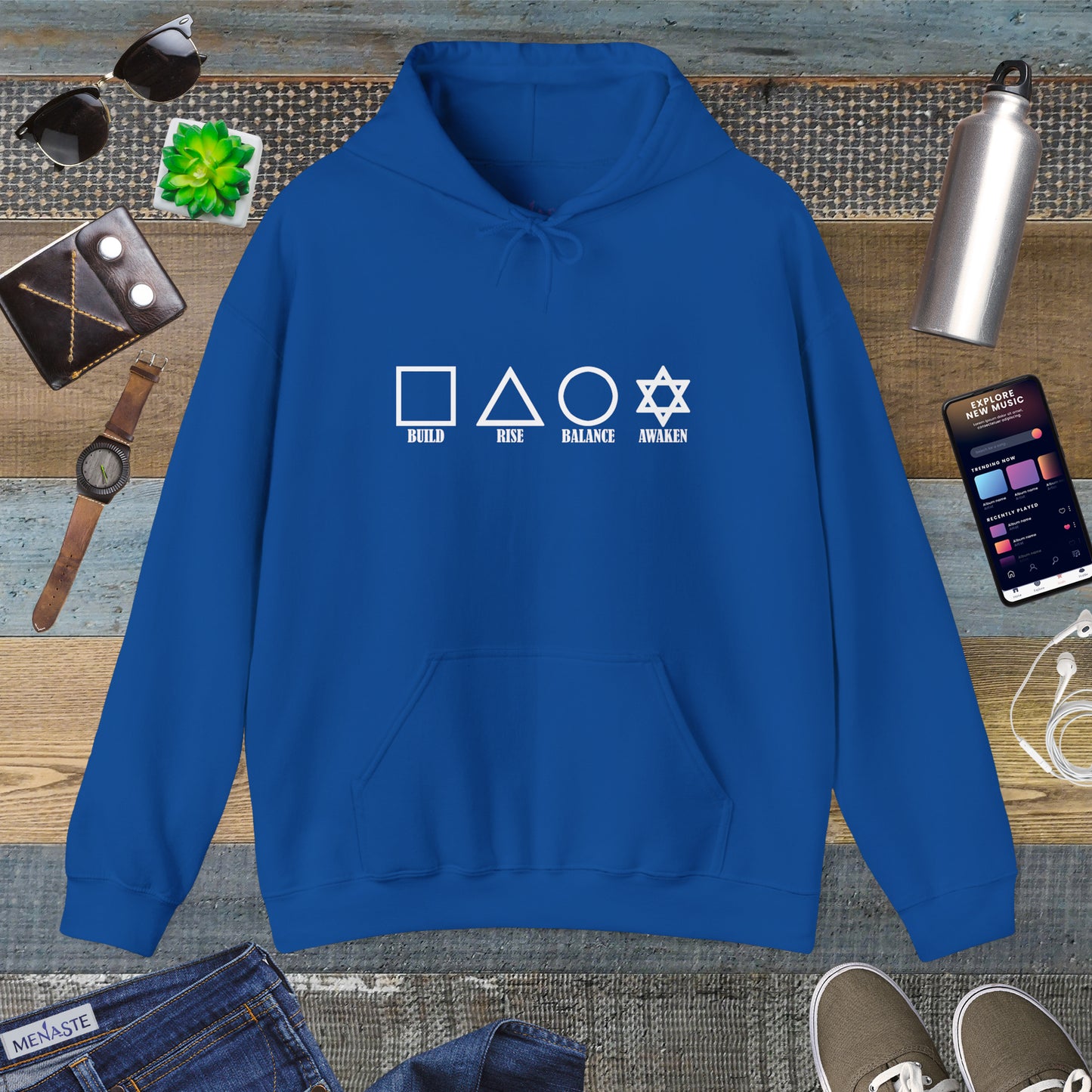 🌑🖤 THE FOUR PILLARS OF THE MASCULINE — Menaste Hoodie