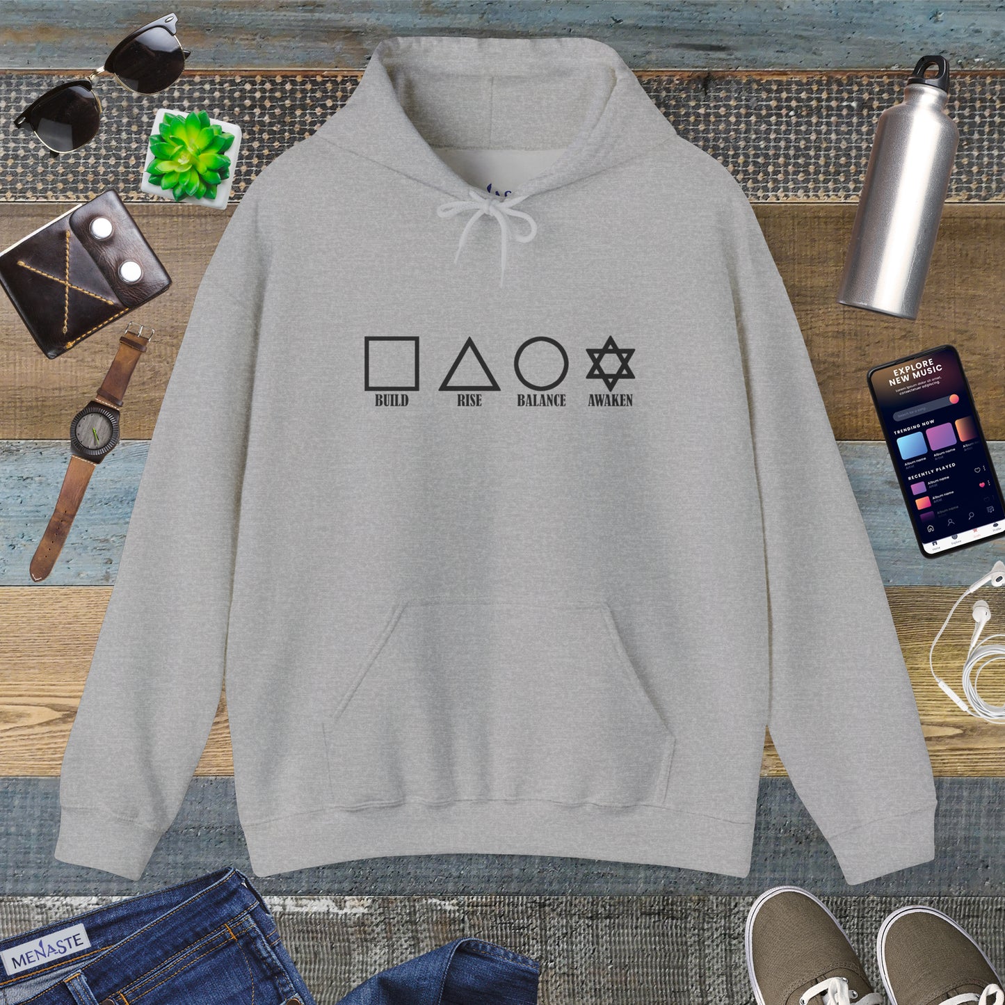 🌑🖤 THE FOUR PILLARS OF THE MASCULINE — Menaste Hoodie