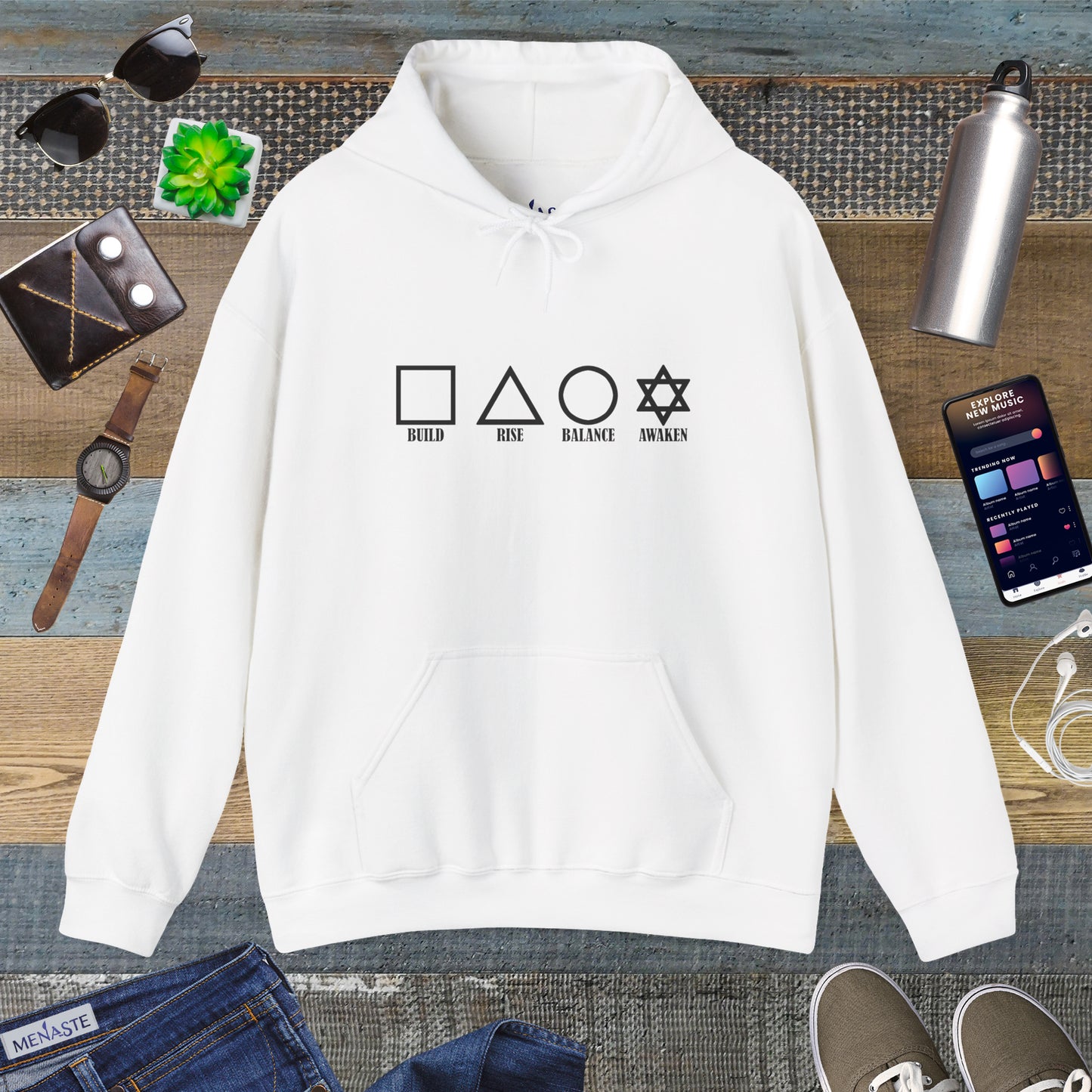 🌑🖤 THE FOUR PILLARS OF THE MASCULINE — Menaste Hoodie