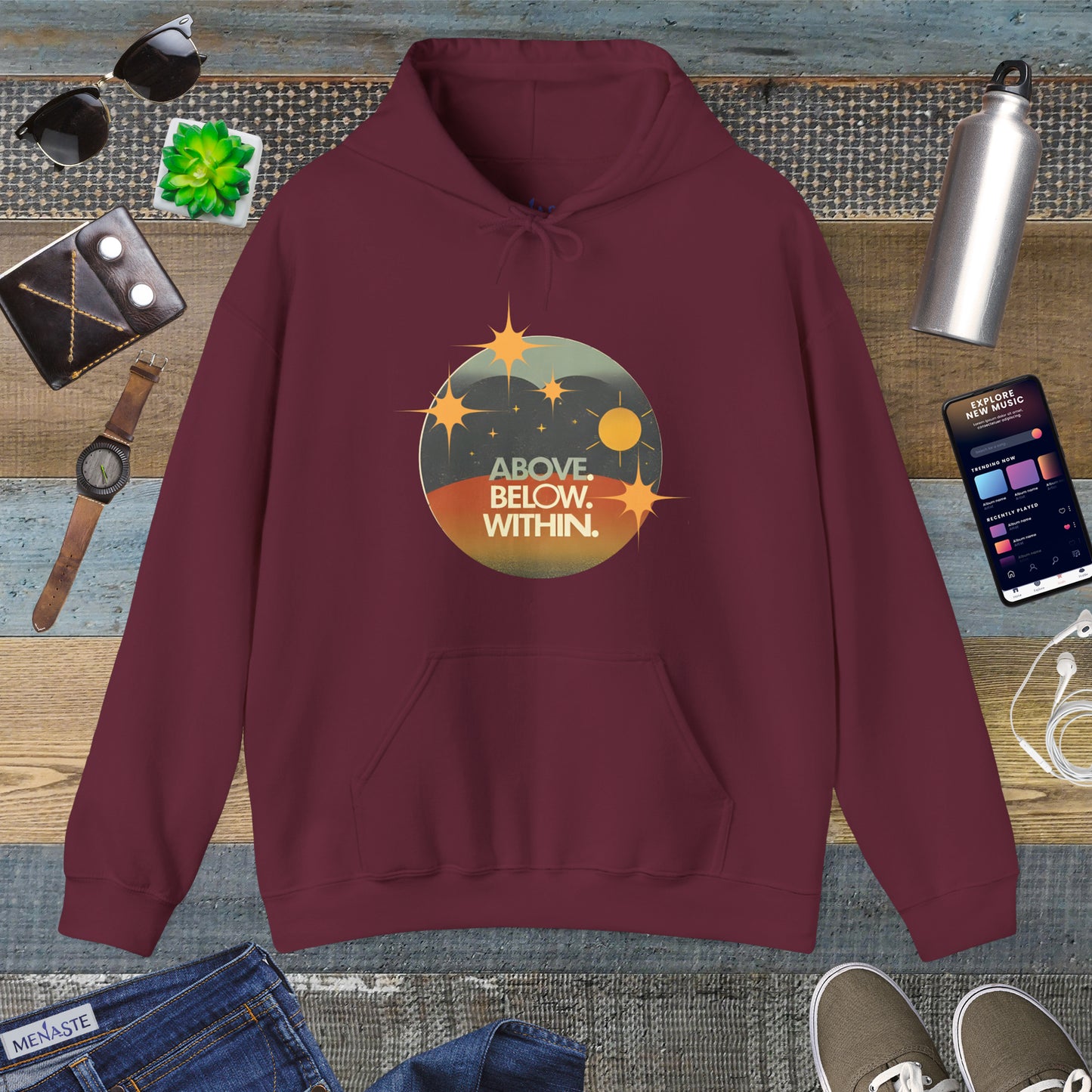 ✨Above, Below, Within – Menaste Hoodie