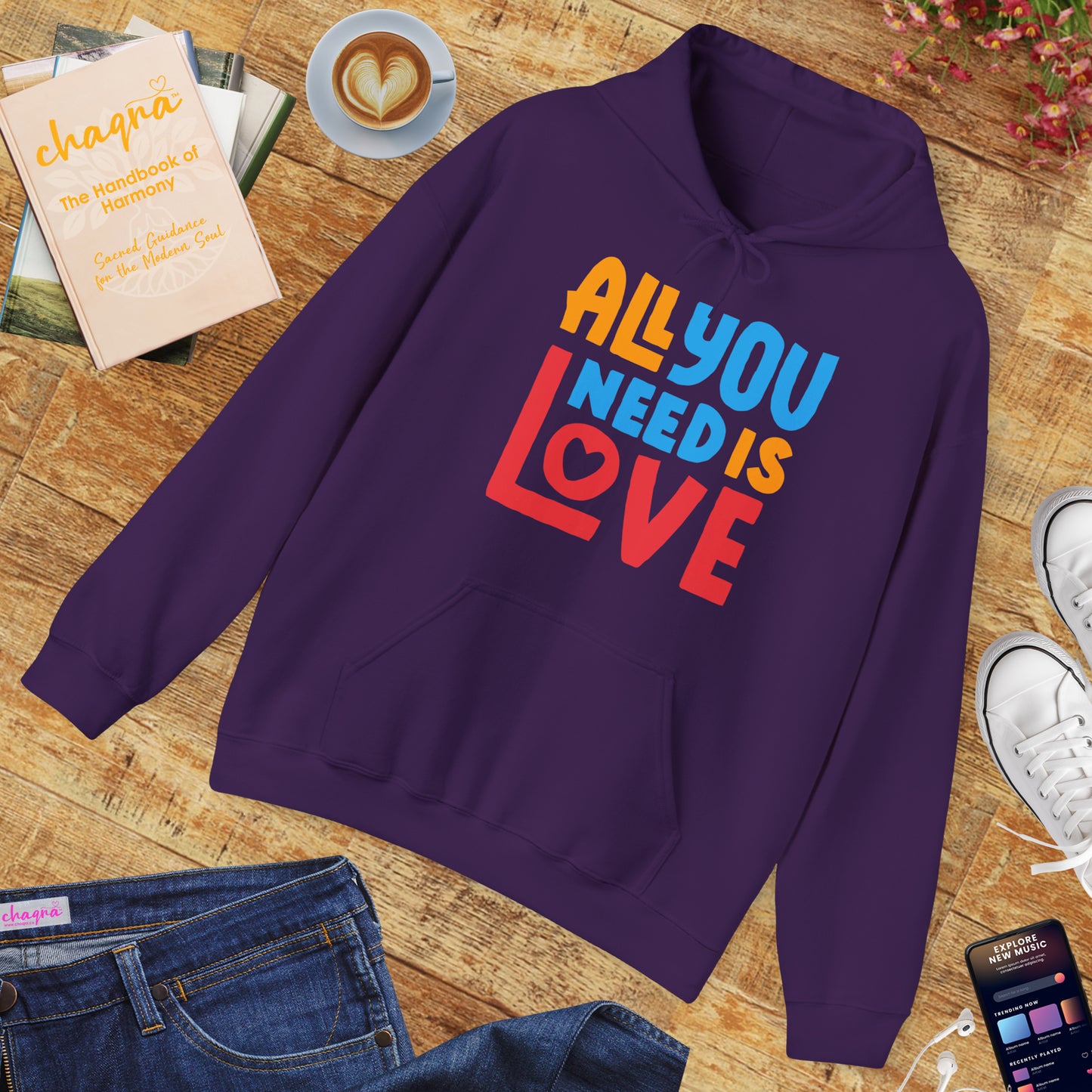🌈All You Need Is Love Hoodie – Cozy Colorful Reminder of What Matters Most❤️🌈✨