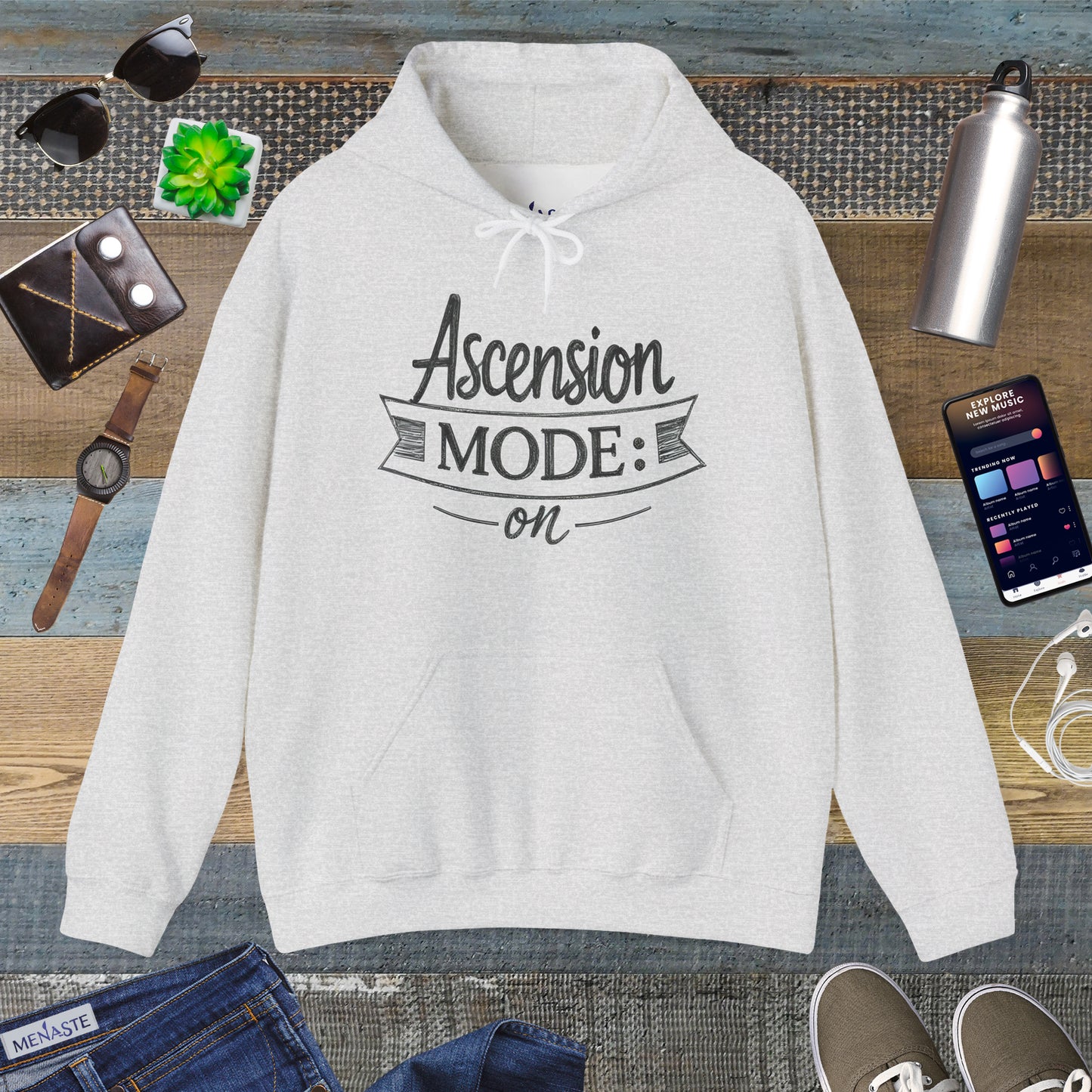 🌙🔥 Menaste "ASCENSION MODE: ON" — Elevated State Hoodie