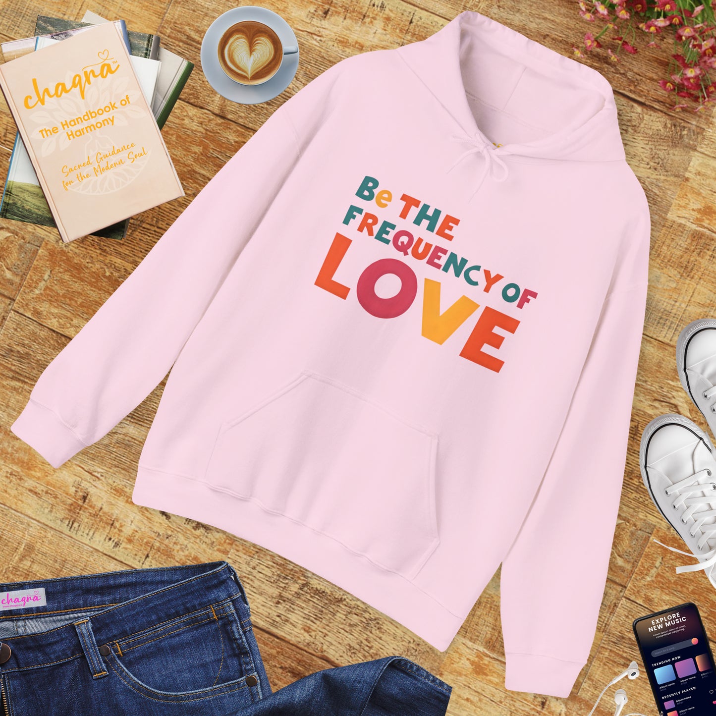 🌠Be the Frequency of Love Hoodie – Colorful Spiritual Vibes | Raise Your Energy Hoodie🌀💖