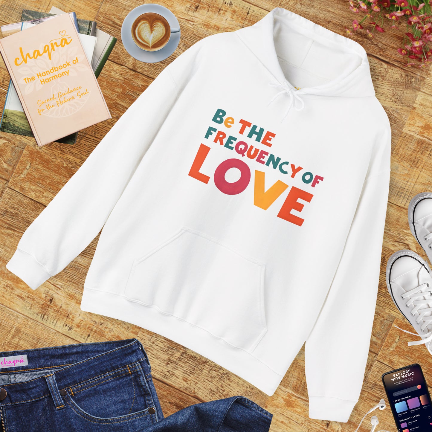 🌠Be the Frequency of Love Hoodie – Colorful Spiritual Vibes | Raise Your Energy Hoodie🌀💖