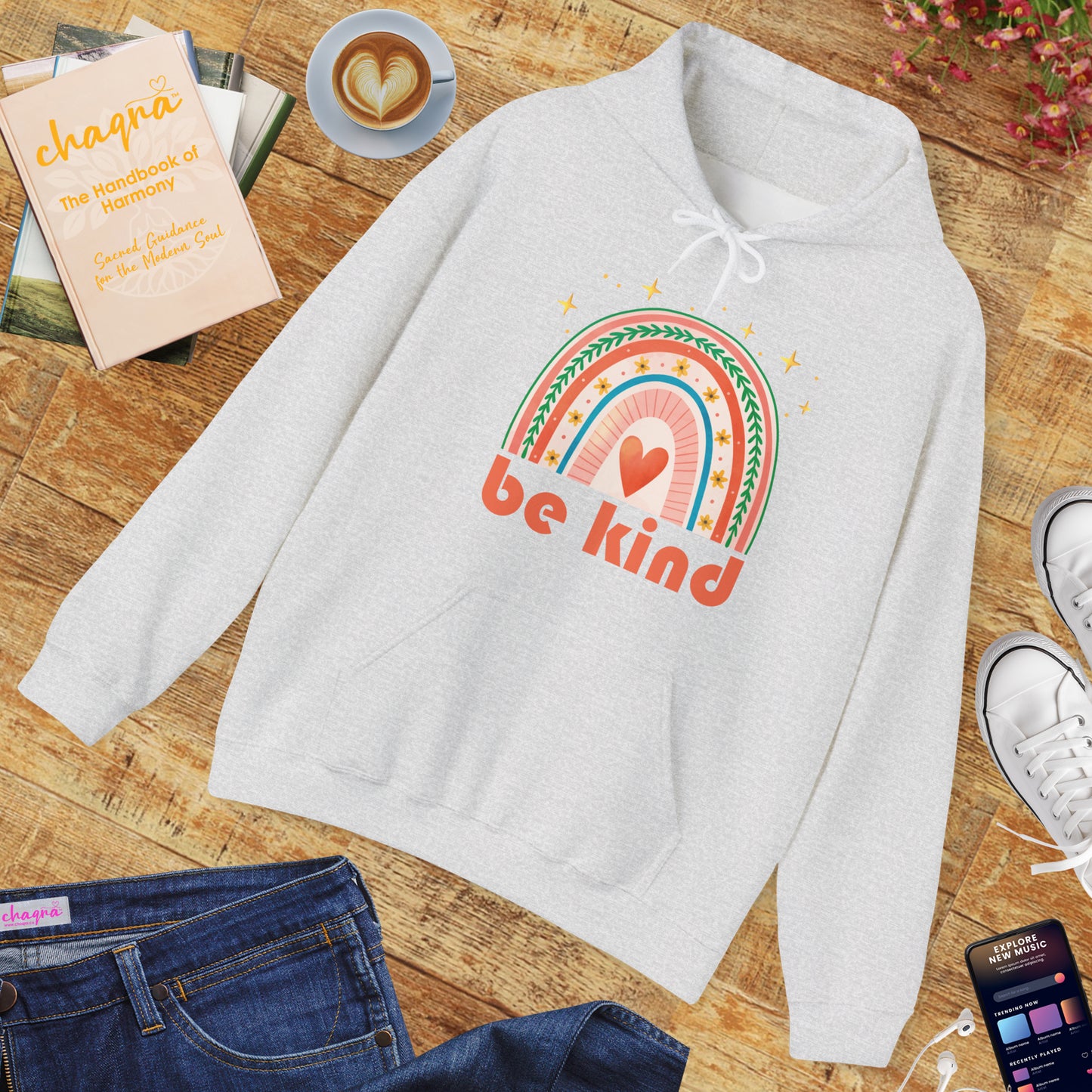 🌈💫Be Kind Cosmic Rainbow Hoodie 🌈✨