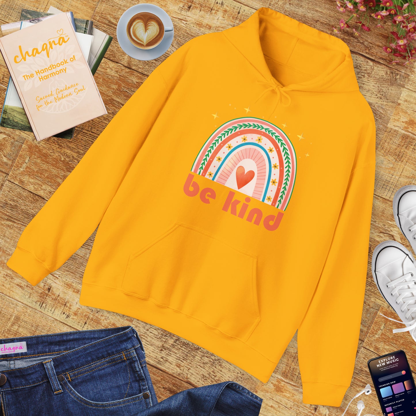 🌈💫Be Kind Cosmic Rainbow Hoodie 🌈✨