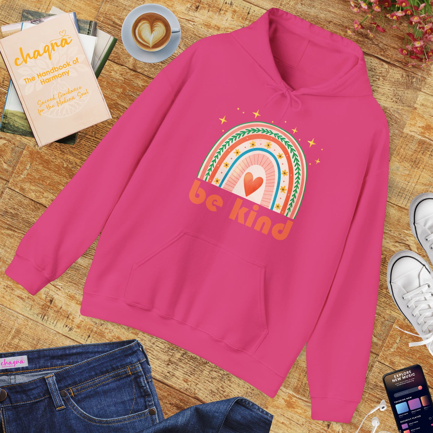 🌈💫Be Kind Cosmic Rainbow Hoodie 🌈✨