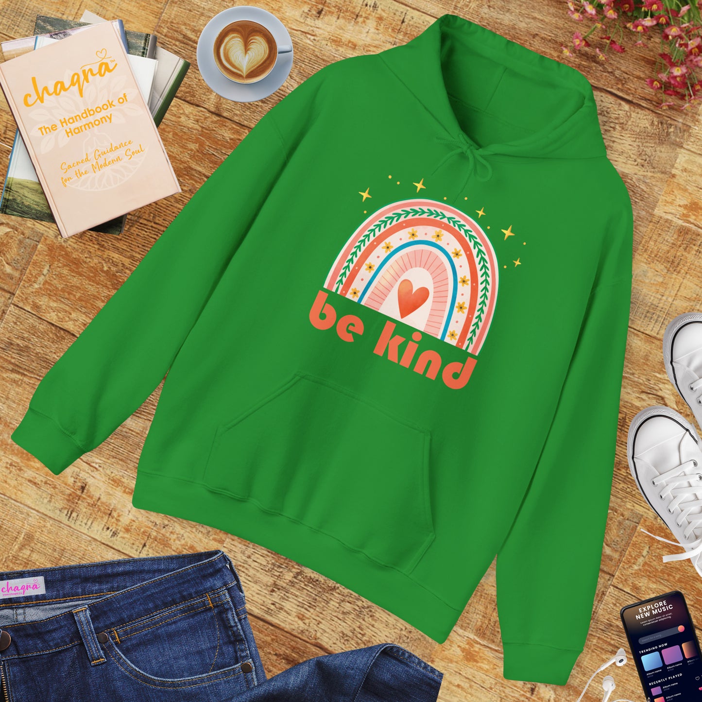 🌈💫Be Kind Cosmic Rainbow Hoodie 🌈✨