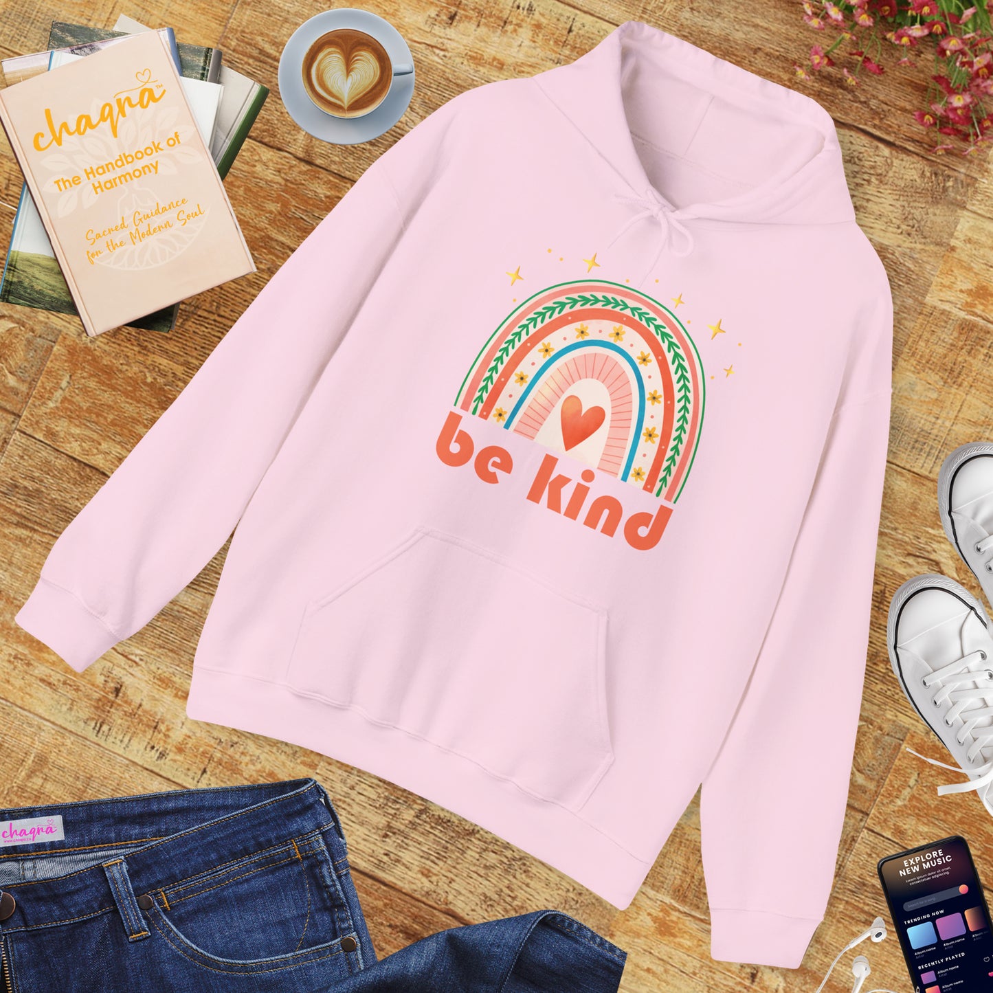 🌈💫Be Kind Cosmic Rainbow Hoodie 🌈✨