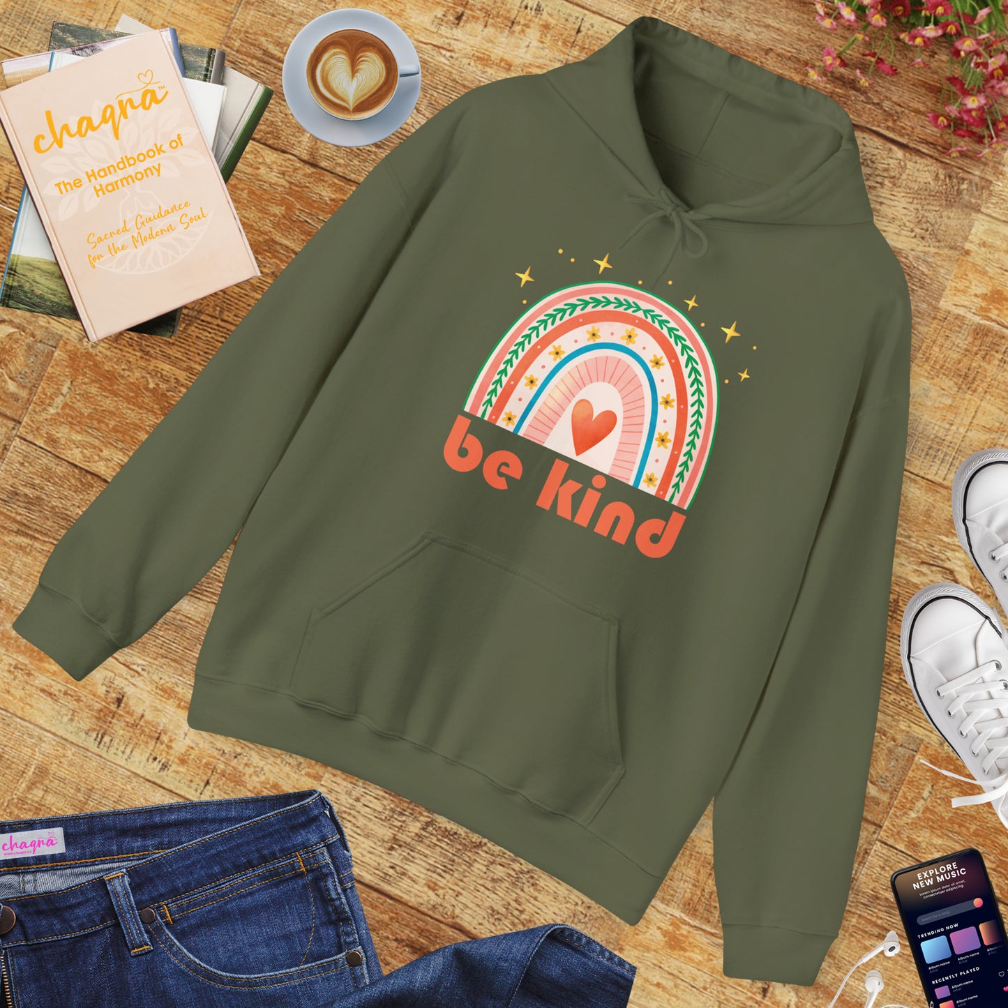 🌈💫Be Kind Cosmic Rainbow Hoodie 🌈✨