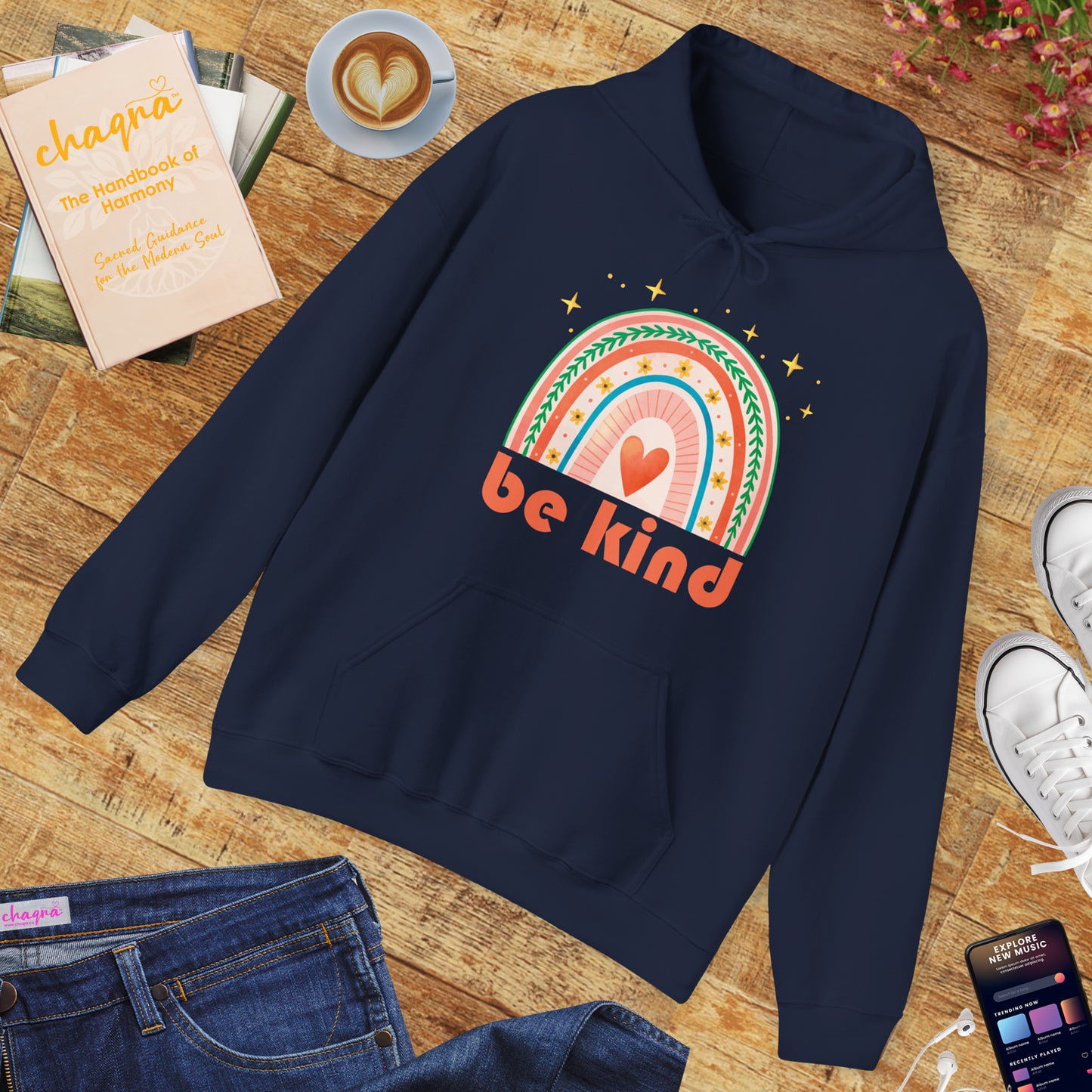 🌈💫Be Kind Cosmic Rainbow Hoodie 🌈✨