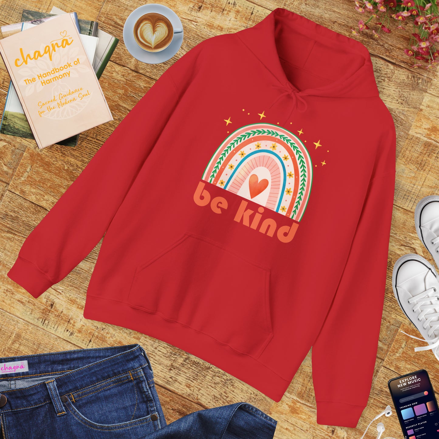 🌈💫Be Kind Cosmic Rainbow Hoodie 🌈✨