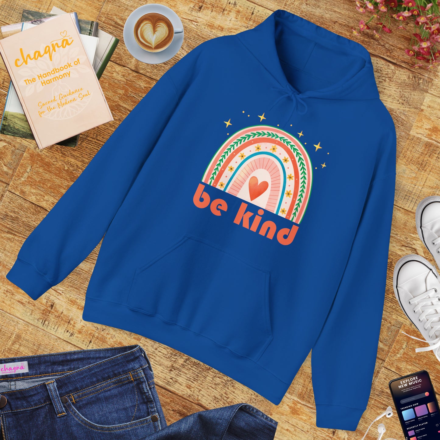 🌈💫Be Kind Cosmic Rainbow Hoodie 🌈✨
