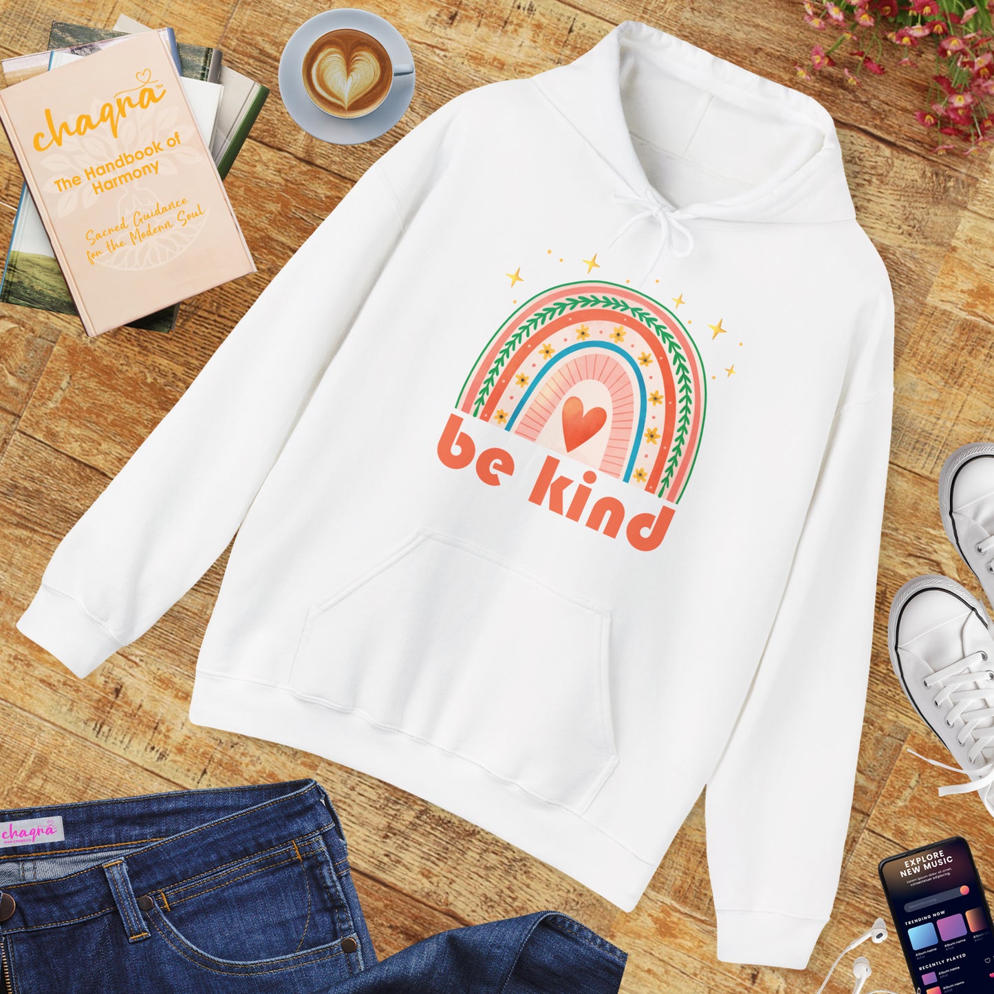 🌈💫Be Kind Cosmic Rainbow Hoodie 🌈✨