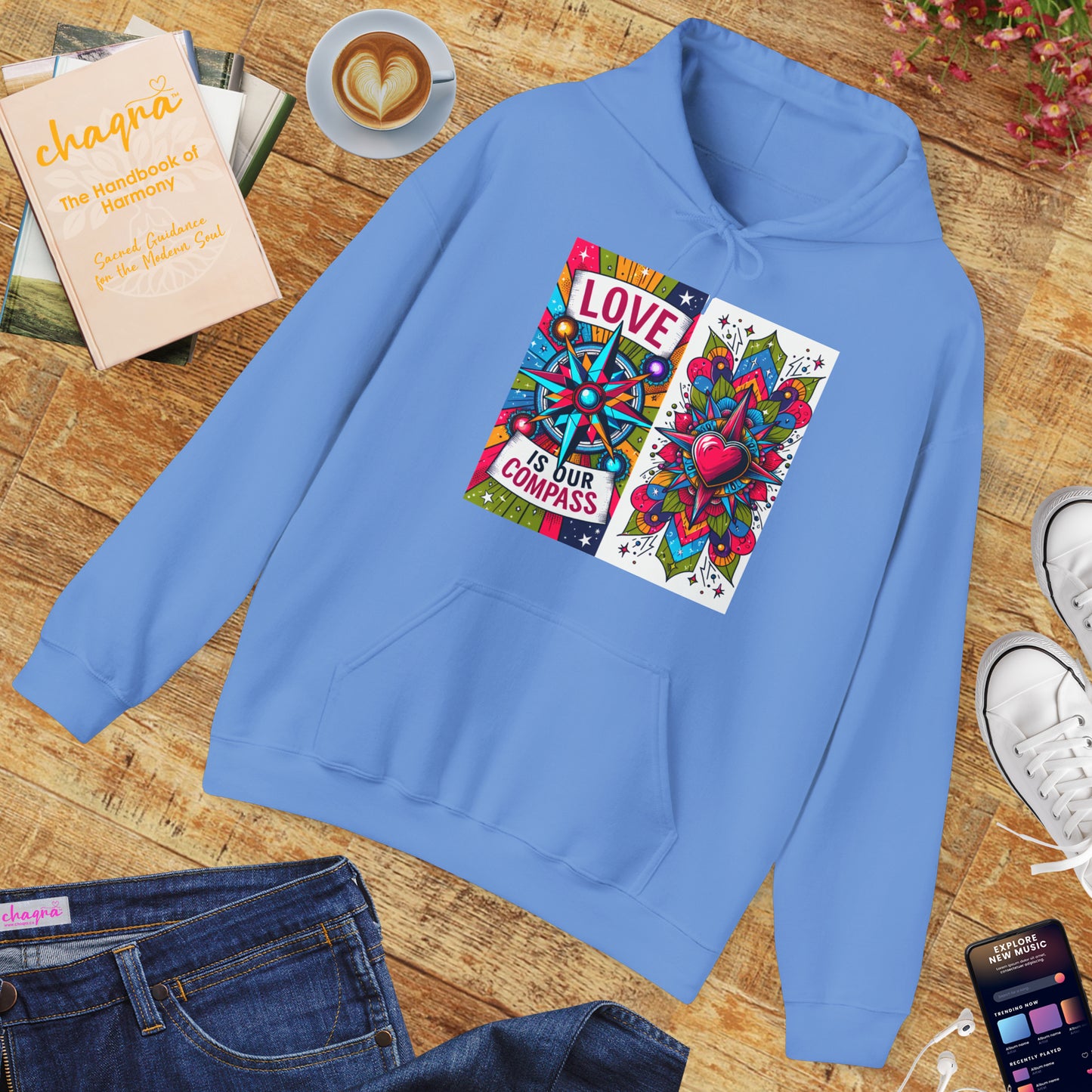 🧭❤️Love Is Our Compass Hoodie – Heart-Led Comfort for Every Journey
