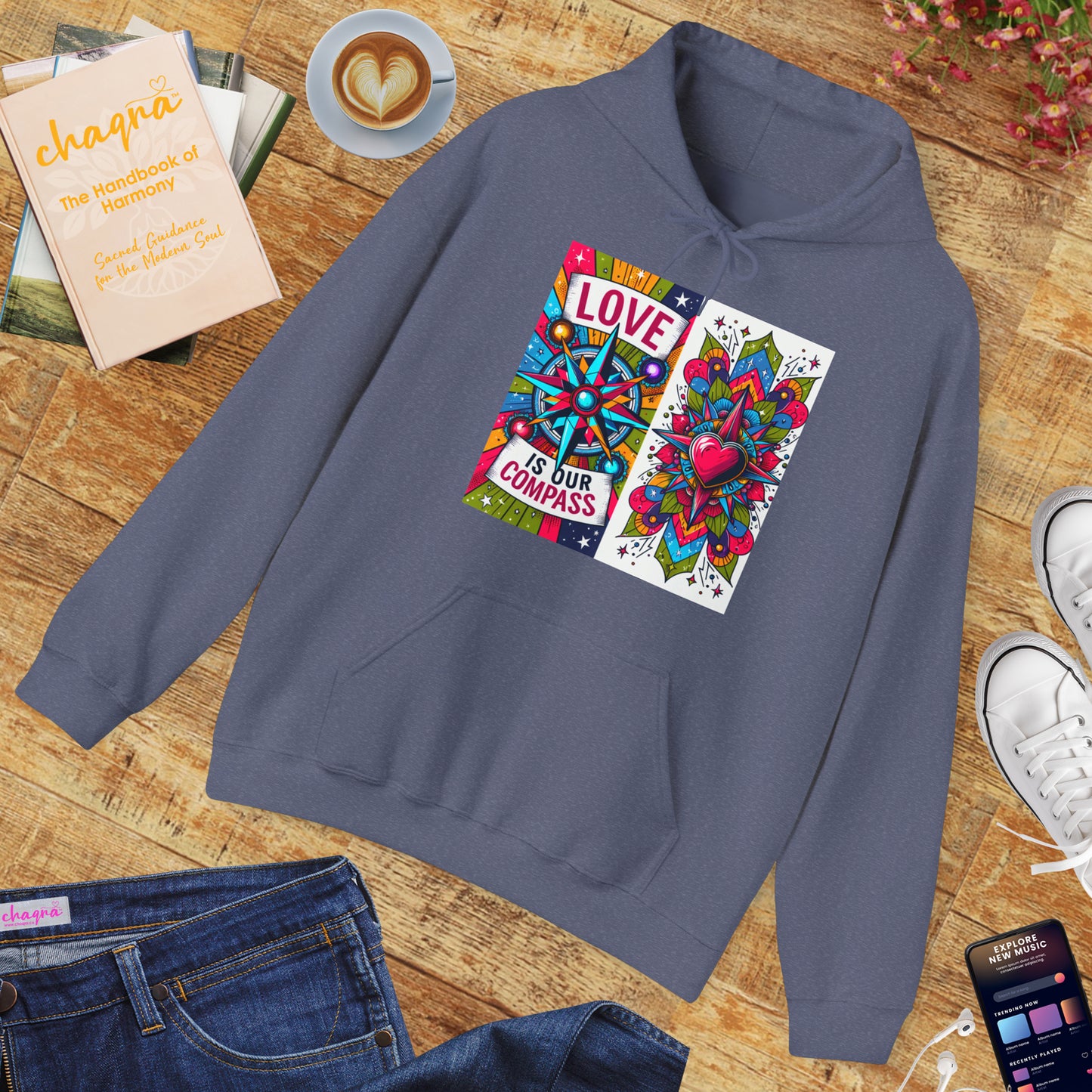 🧭❤️Love Is Our Compass Hoodie – Heart-Led Comfort for Every Journey