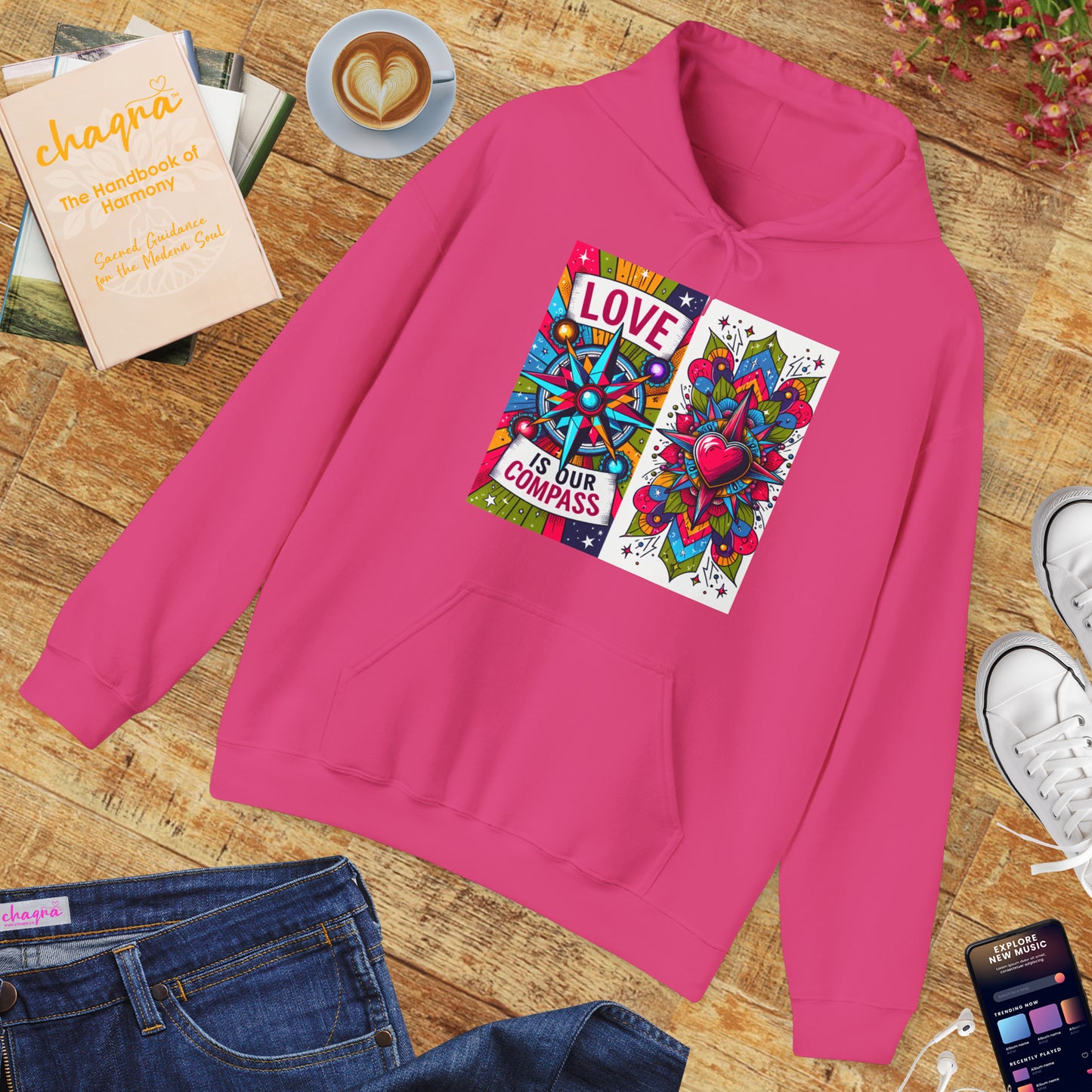 🧭❤️Love Is Our Compass Hoodie – Heart-Led Comfort for Every Journey
