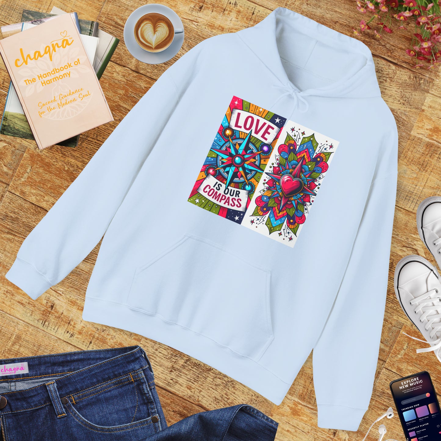 🧭❤️Love Is Our Compass Hoodie – Heart-Led Comfort for Every Journey