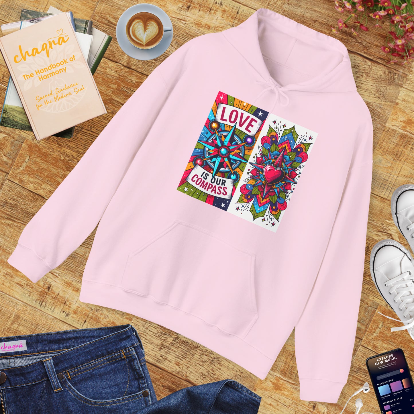 🧭❤️Love Is Our Compass Hoodie – Heart-Led Comfort for Every Journey