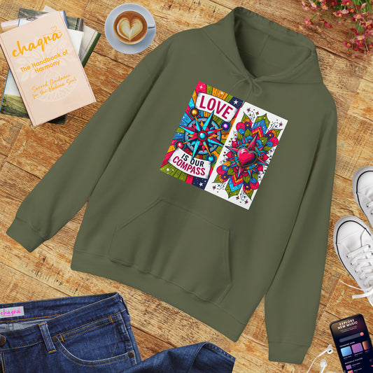 🧭❤️Love Is Our Compass Hoodie – Heart-Led Comfort for Every Journey