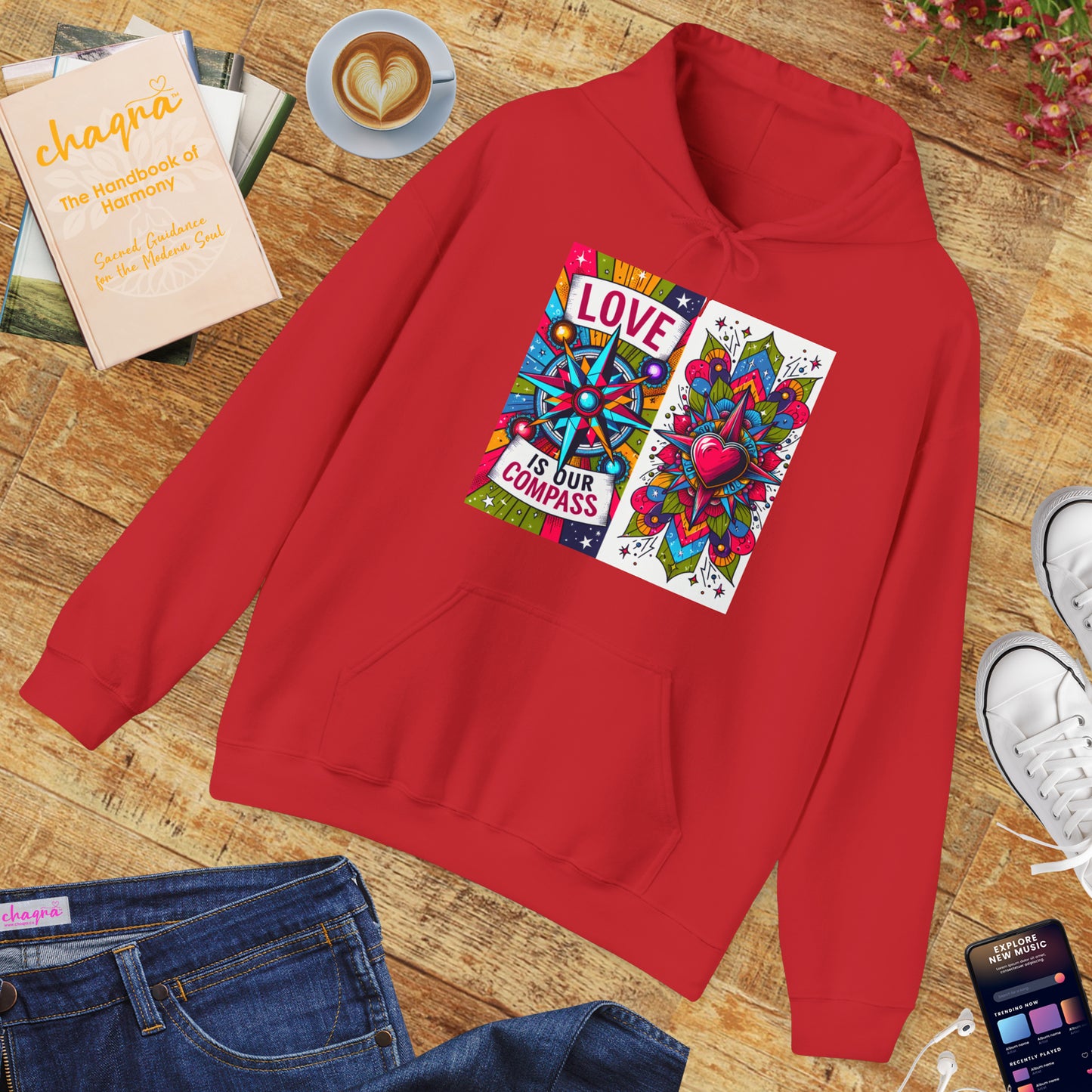 🧭❤️Love Is Our Compass Hoodie – Heart-Led Comfort for Every Journey