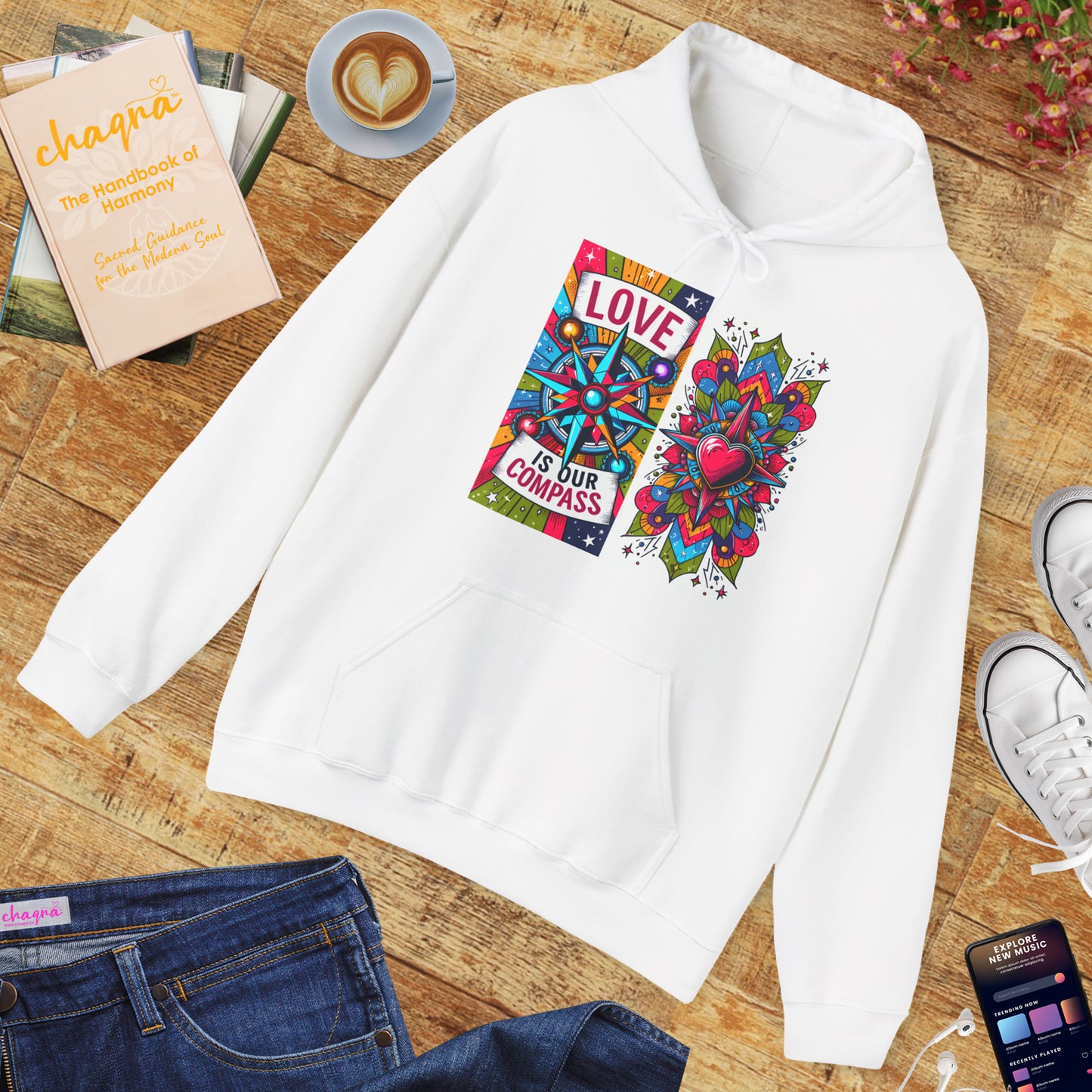 🧭❤️Love Is Our Compass Hoodie – Heart-Led Comfort for Every Journey