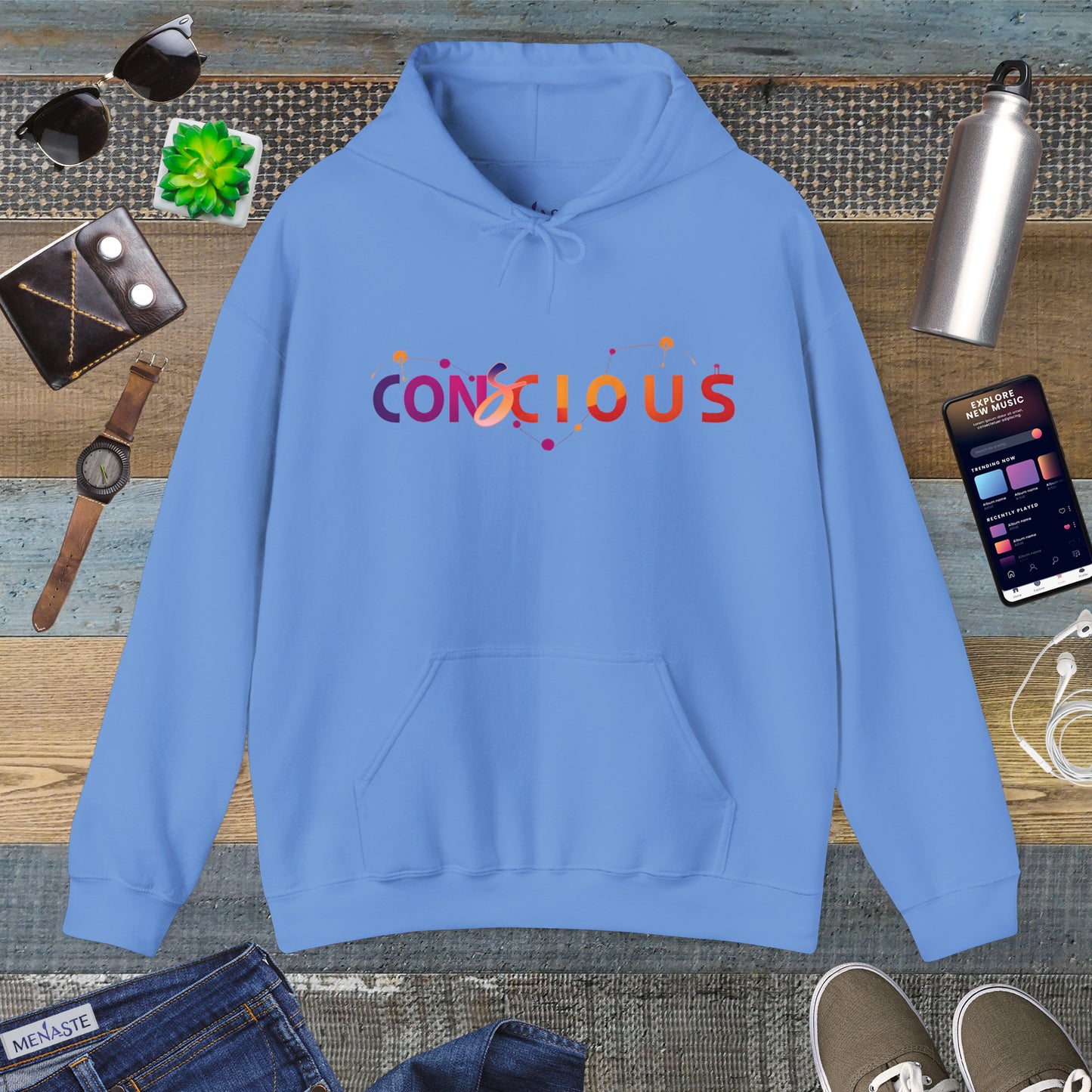 🌙✨ Menaste "CONSCIOUS" — The Presence Hoodie