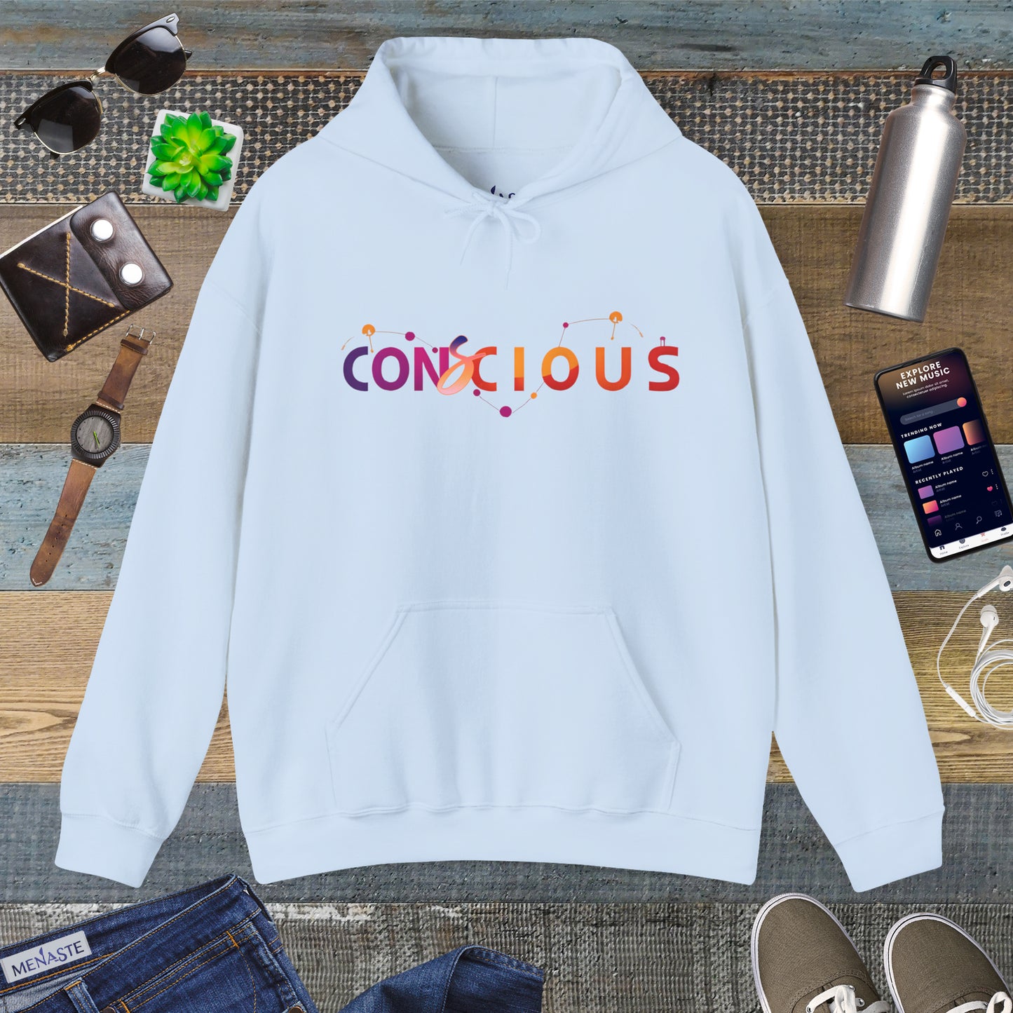 🌙✨ Menaste "CONSCIOUS" — The Presence Hoodie