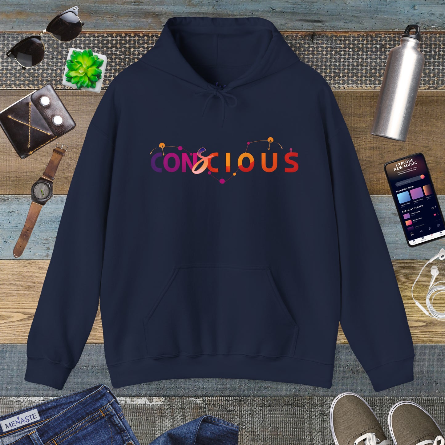 🌙✨ Menaste "CONSCIOUS" — The Presence Hoodie