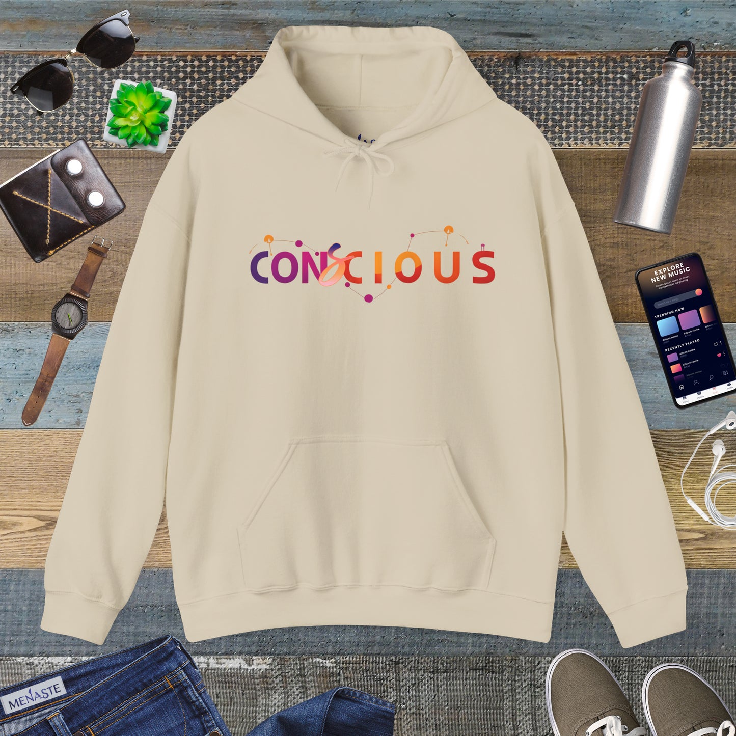 🌙✨ Menaste "CONSCIOUS" — The Presence Hoodie