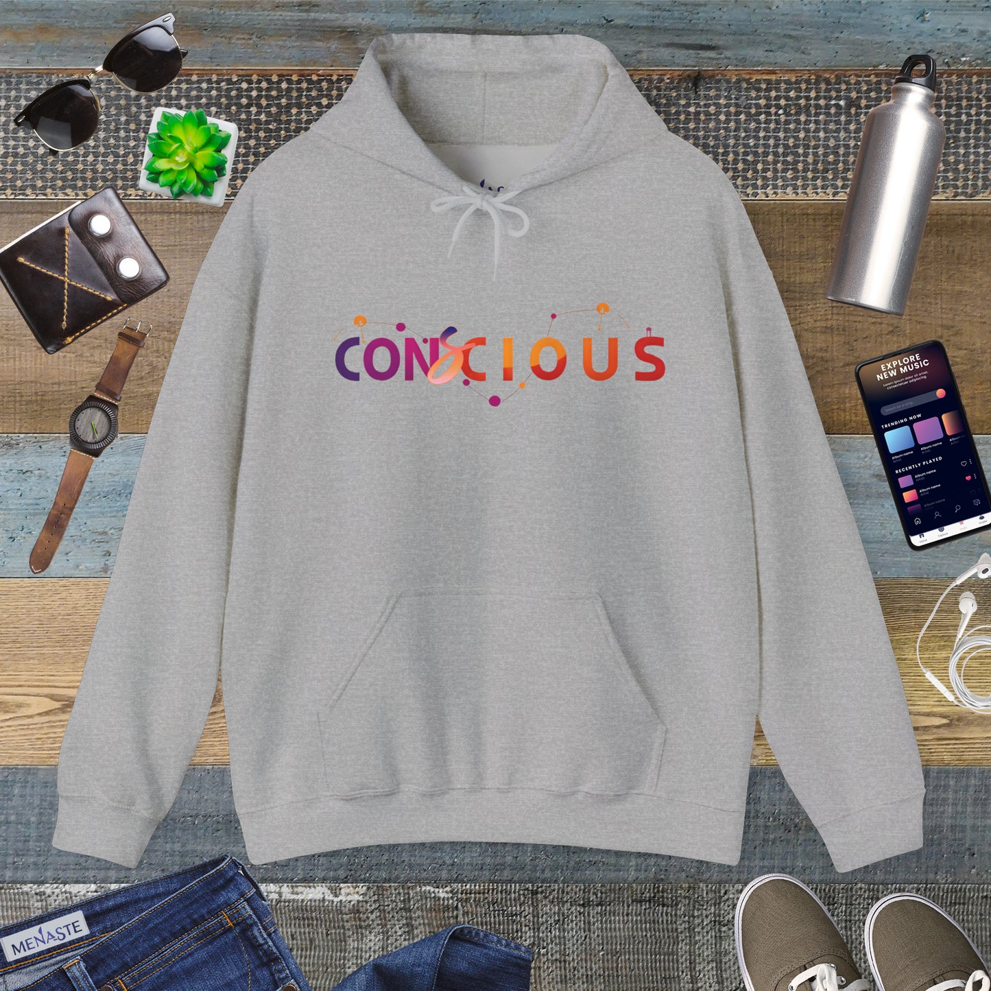 🌙✨ Menaste "CONSCIOUS" — The Presence Hoodie