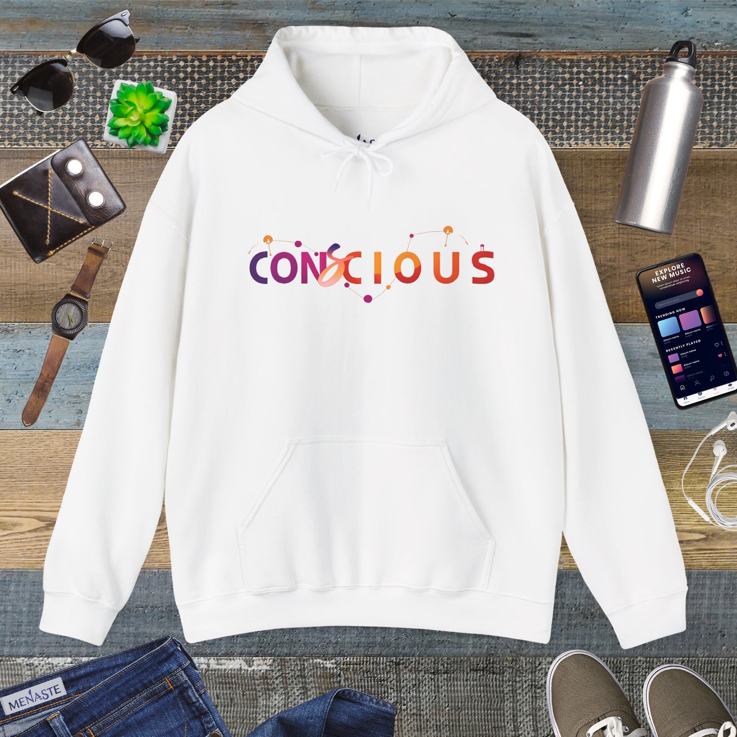 🌙✨ Menaste "CONSCIOUS" — The Presence Hoodie