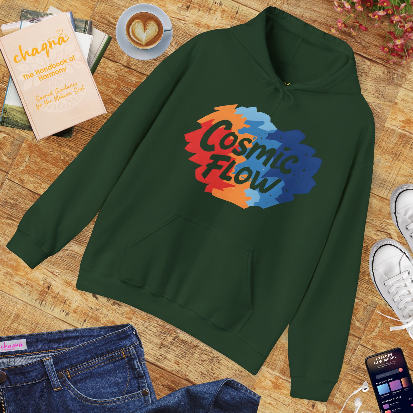 🌠Cosmic Flow Hoodie – Spiritual Starseed Vibes | Unisex Chakra Hoodie for Free Souls✨🌀