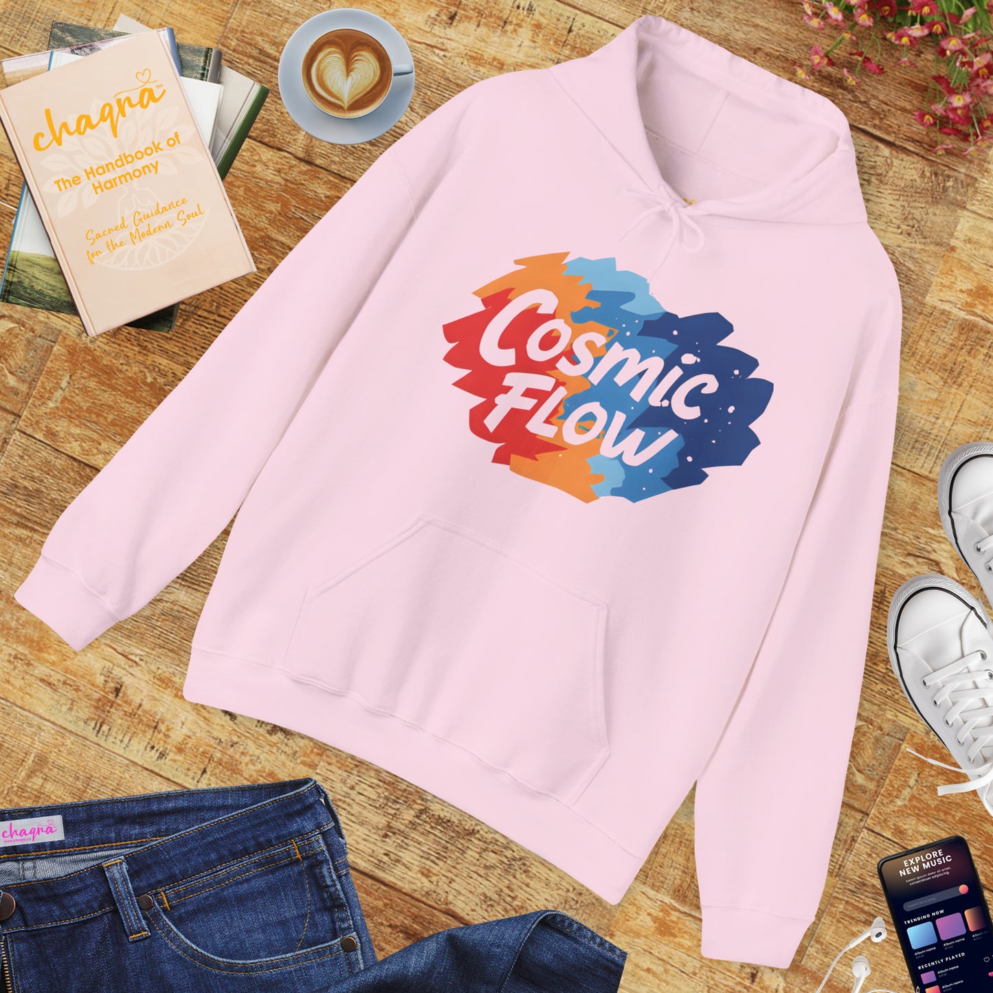 🌠Cosmic Flow Hoodie – Spiritual Starseed Vibes | Unisex Chakra Hoodie for Free Souls✨🌀