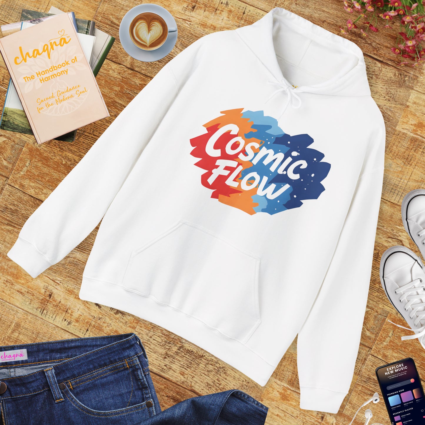 🌠Cosmic Flow Hoodie – Spiritual Starseed Vibes | Unisex Chakra Hoodie for Free Souls✨🌀