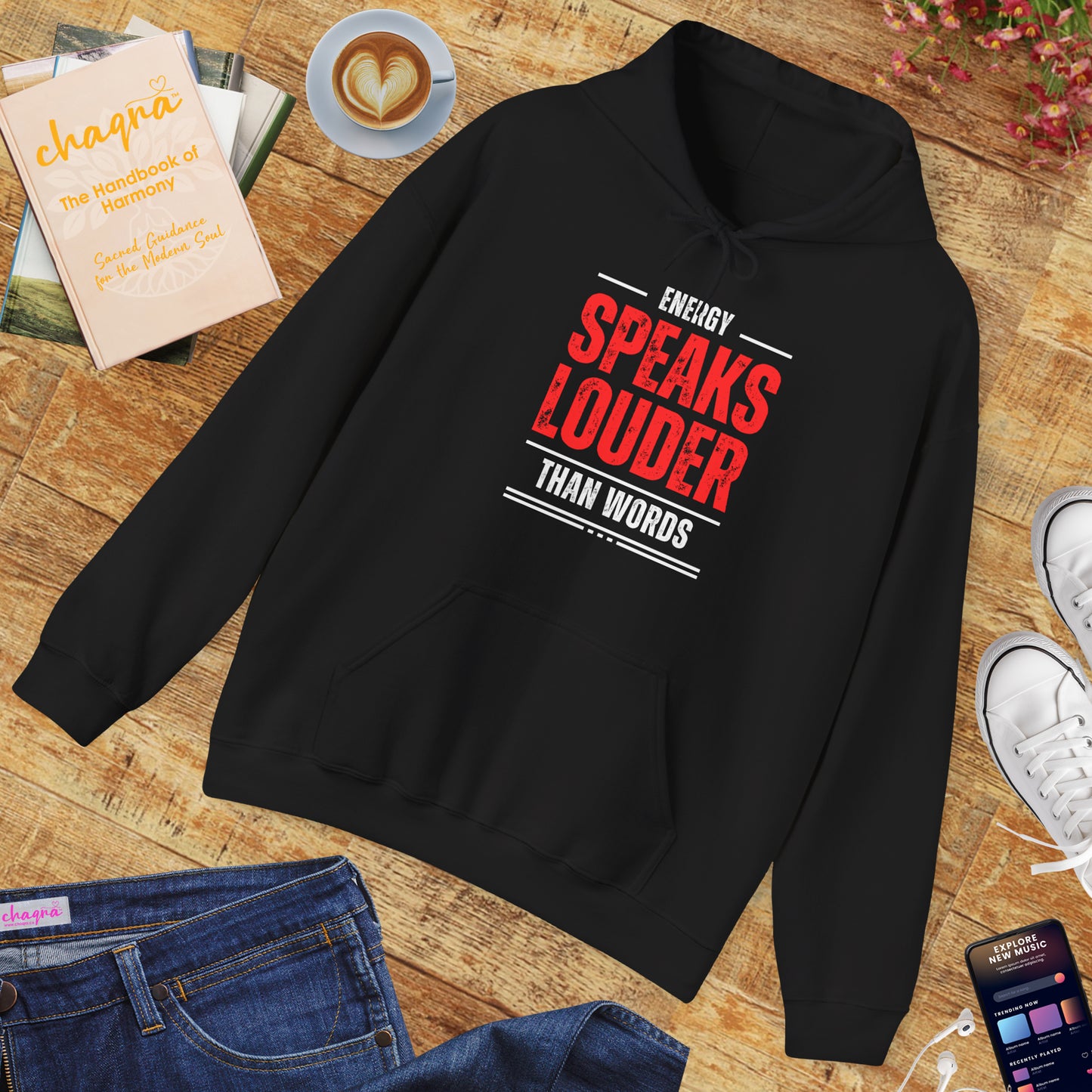 Energy Speaks Louder Than Words Hoodie – Cozy Spiritual Statement Wear✨