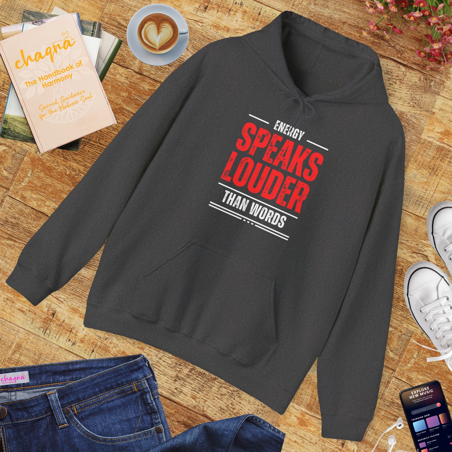 Energy Speaks Louder Than Words Hoodie – Cozy Spiritual Statement Wear✨