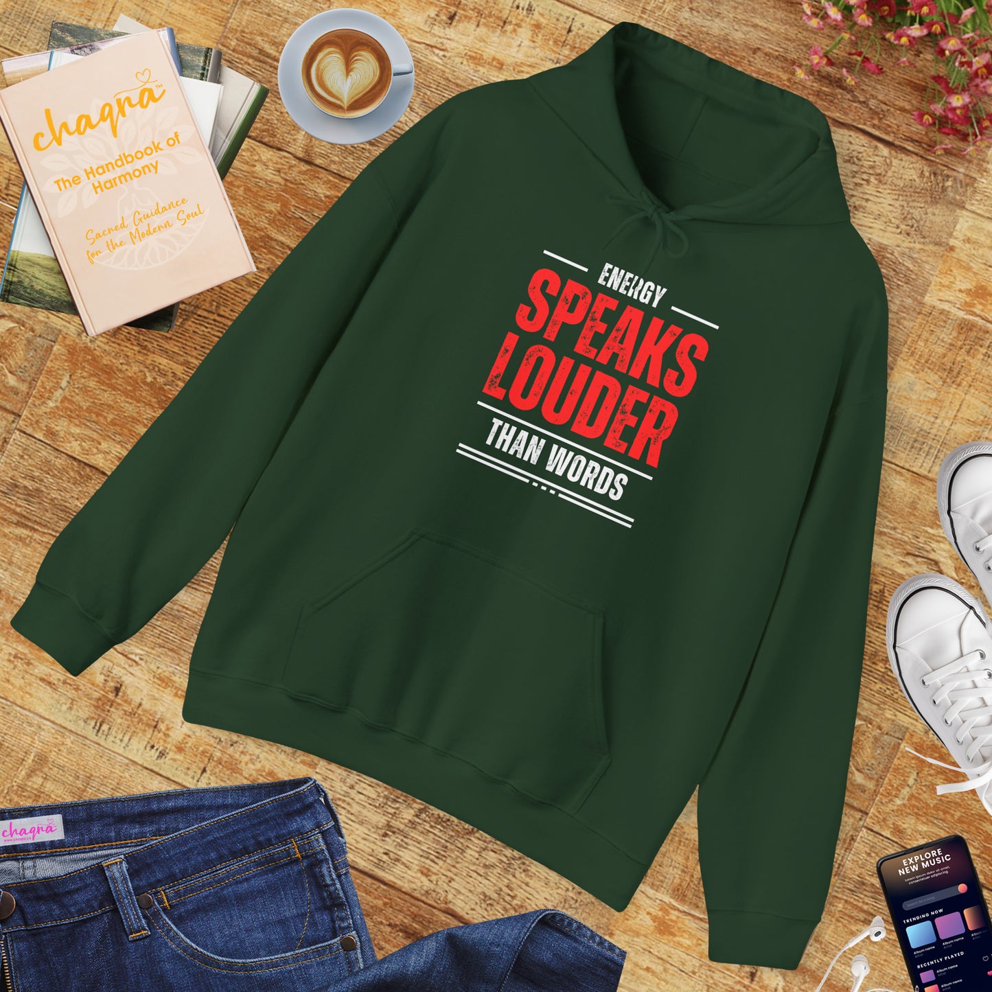 Energy Speaks Louder Than Words Hoodie – Cozy Spiritual Statement Wear✨