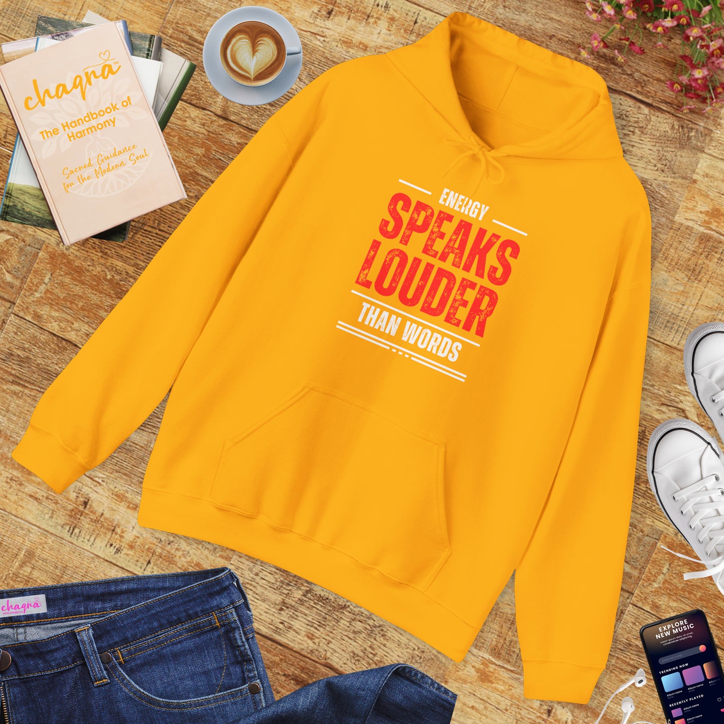 Energy Speaks Louder Than Words Hoodie – Cozy Spiritual Statement Wear✨