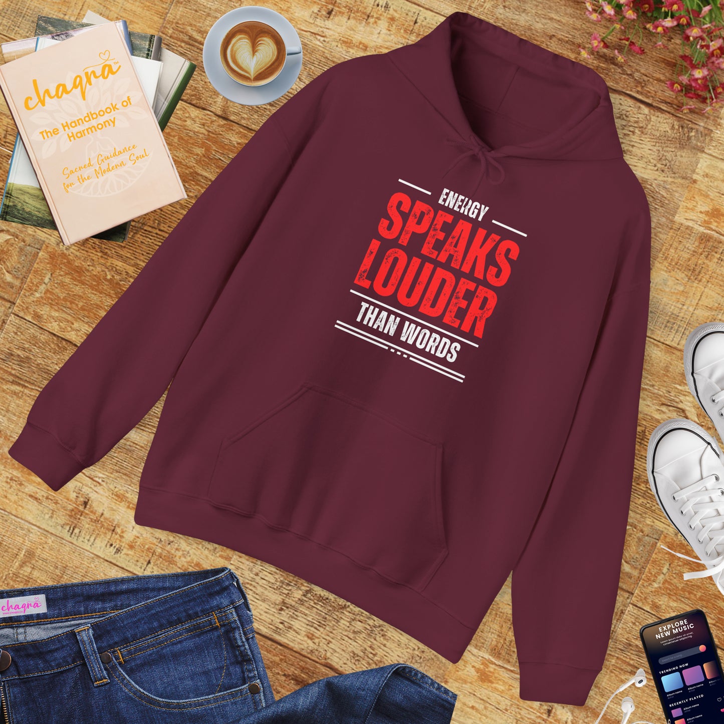 Energy Speaks Louder Than Words Hoodie – Cozy Spiritual Statement Wear✨