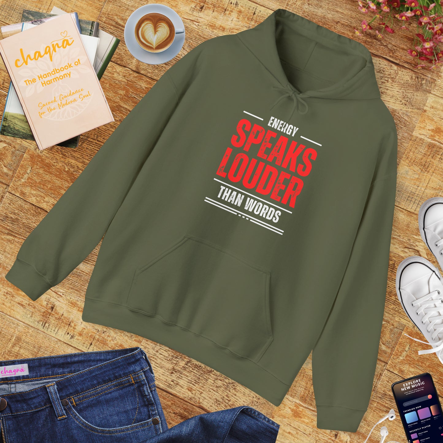 Energy Speaks Louder Than Words Hoodie – Cozy Spiritual Statement Wear✨