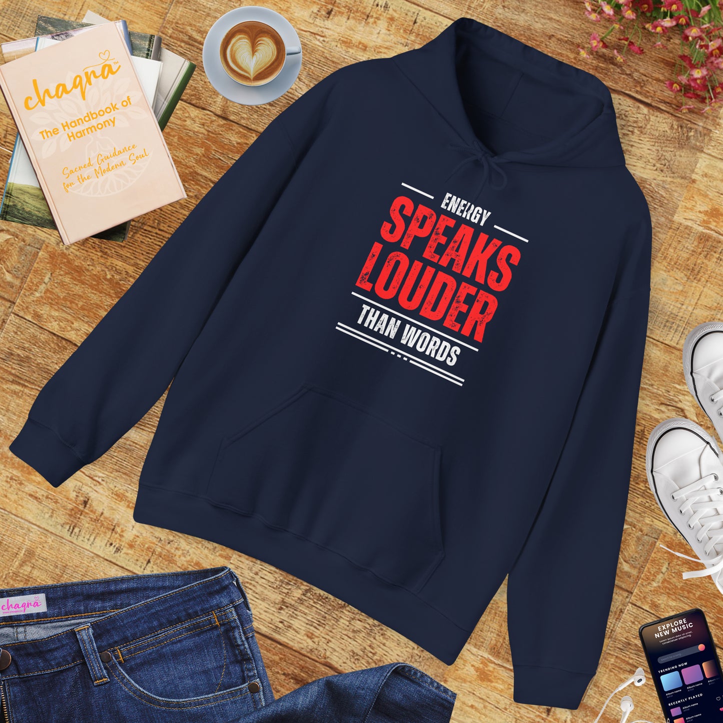 Energy Speaks Louder Than Words Hoodie – Cozy Spiritual Statement Wear✨
