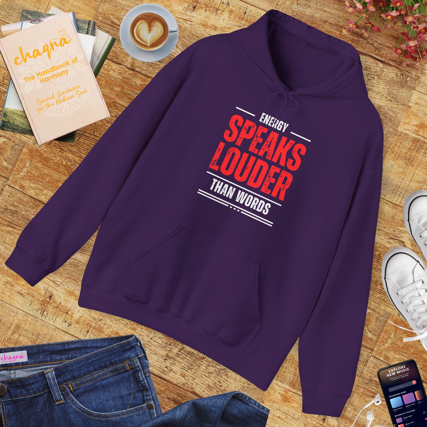 Energy Speaks Louder Than Words Hoodie – Cozy Spiritual Statement Wear✨
