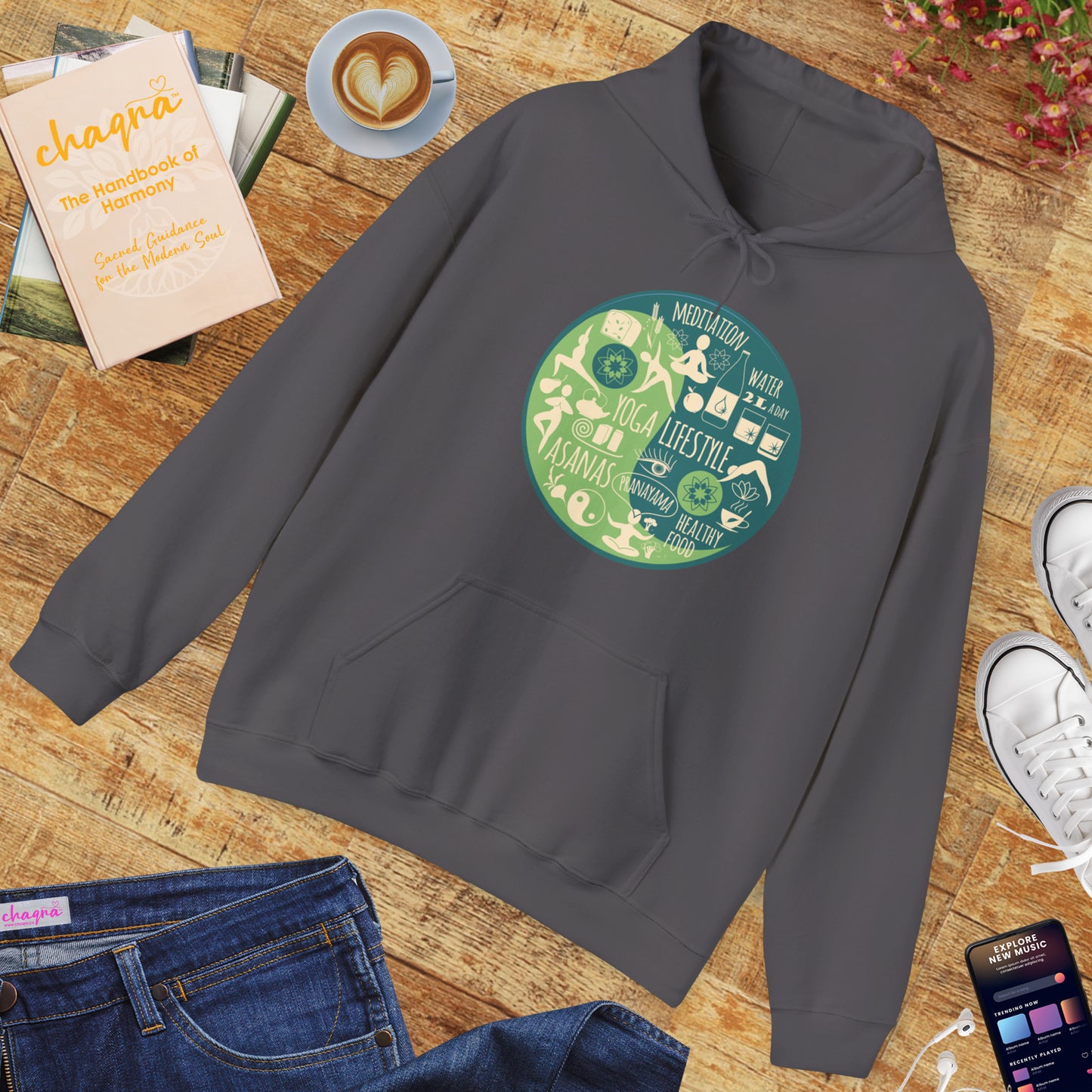 Vital Flow Hoodie🌸🧘✨| Yoga Lifestyle & Wellness-Inspired Wearable Vision Board