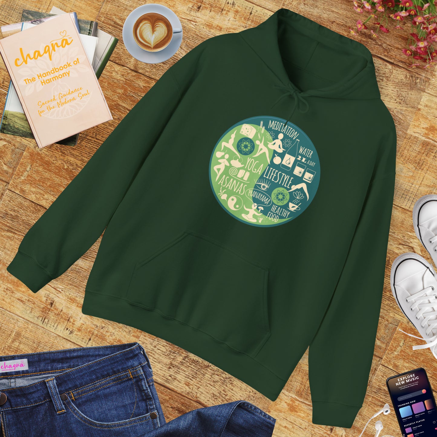 Vital Flow Hoodie🌸🧘✨| Yoga Lifestyle & Wellness-Inspired Wearable Vision Board