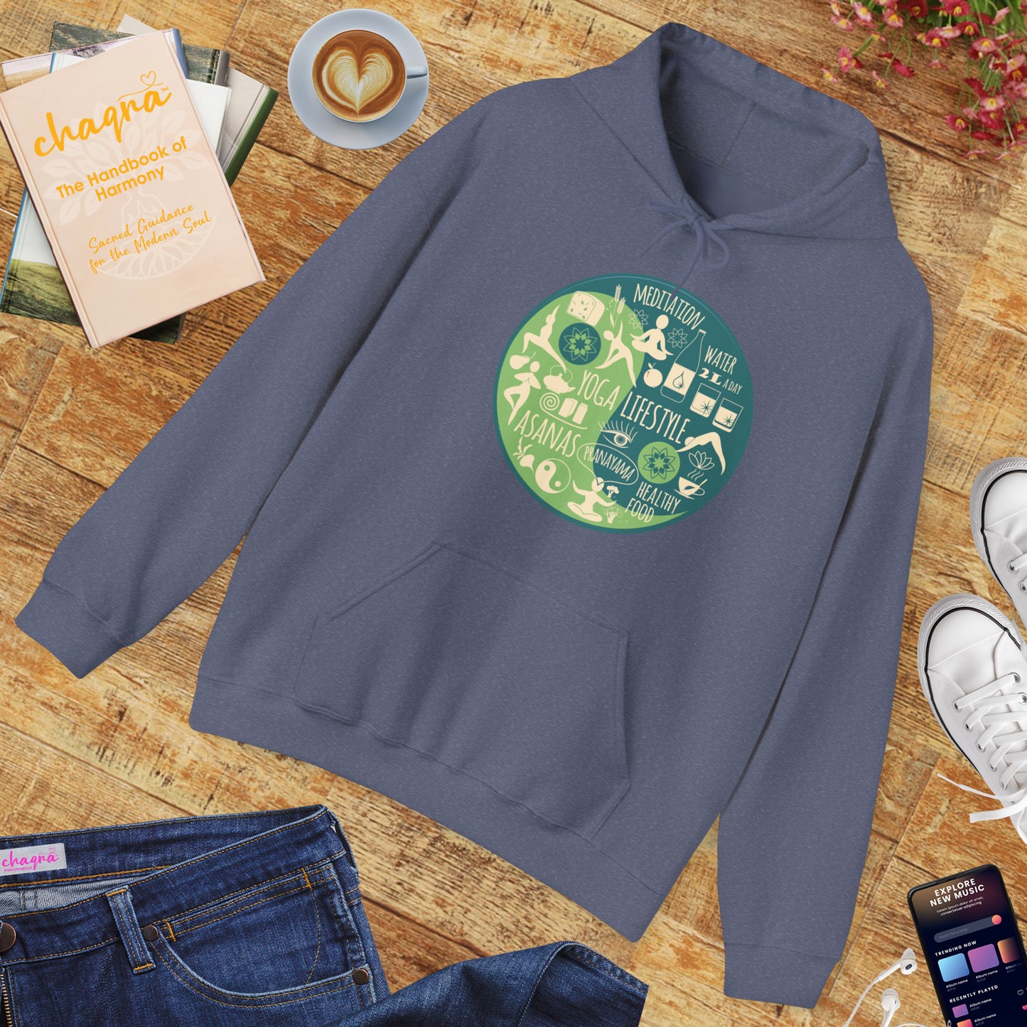 Vital Flow Hoodie🌸🧘✨| Yoga Lifestyle & Wellness-Inspired Wearable Vision Board