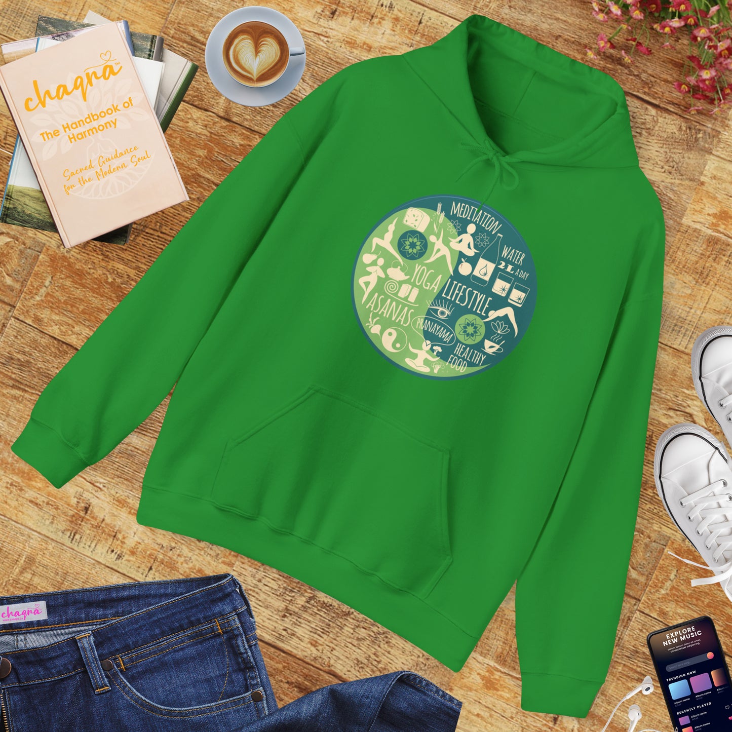 Vital Flow Hoodie🌸🧘✨| Yoga Lifestyle & Wellness-Inspired Wearable Vision Board