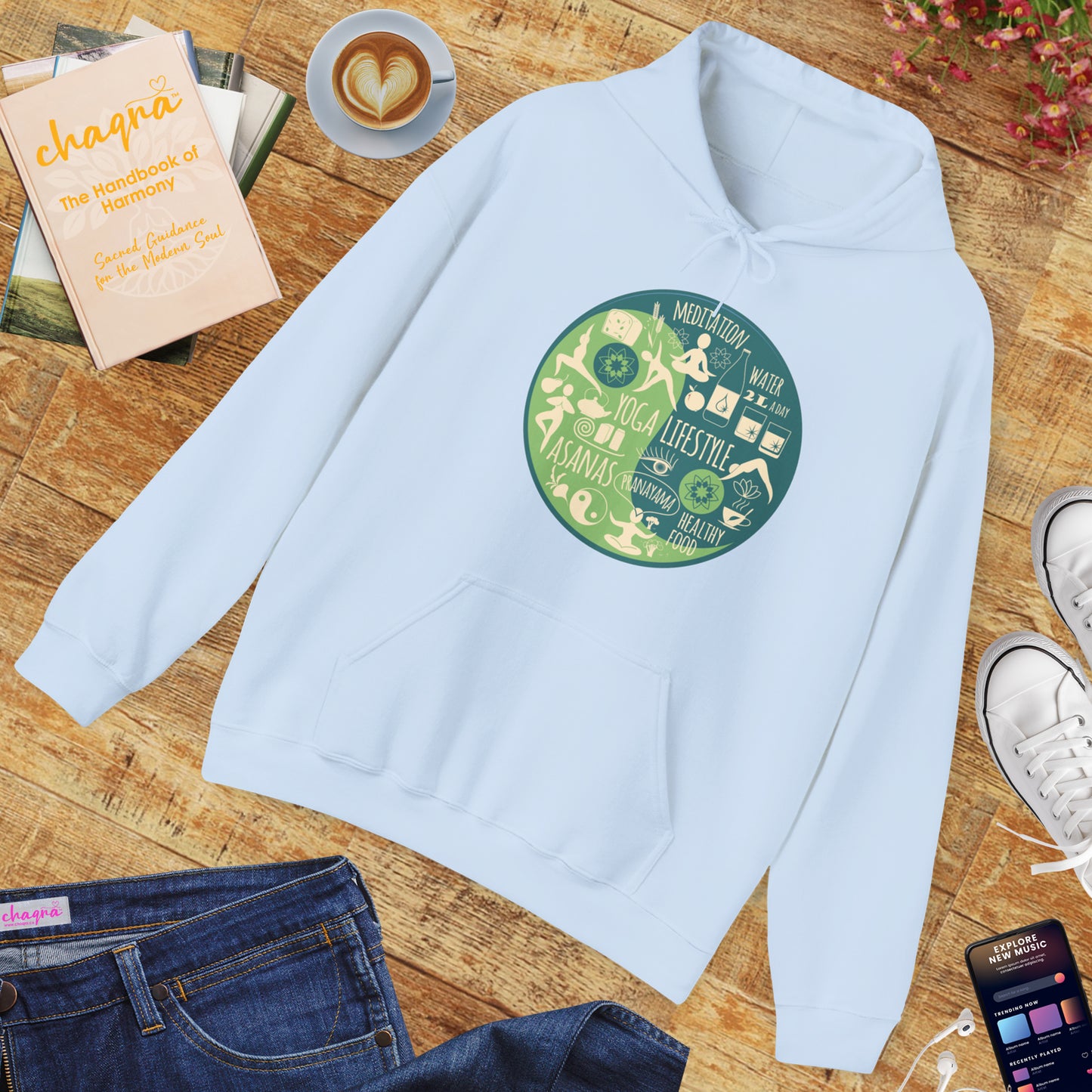 Vital Flow Hoodie🌸🧘✨| Yoga Lifestyle & Wellness-Inspired Wearable Vision Board
