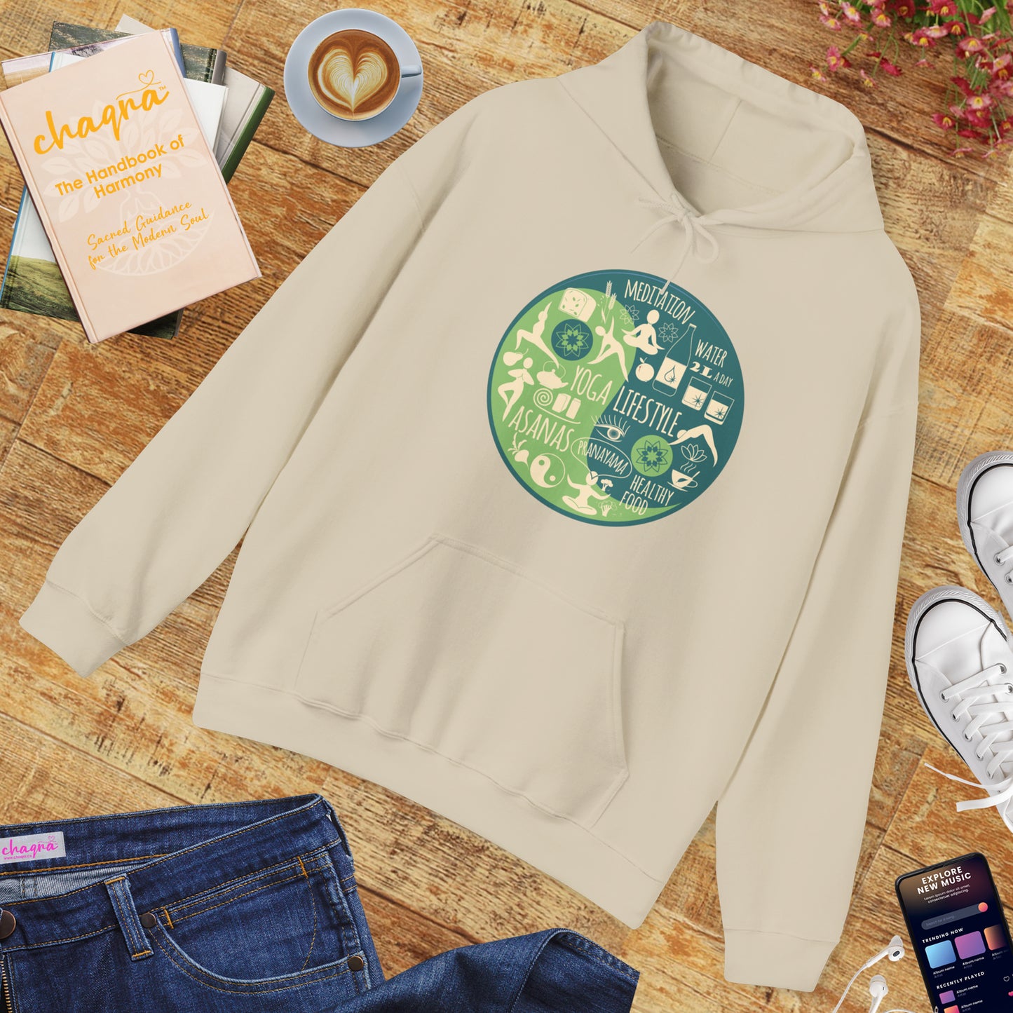 Vital Flow Hoodie🌸🧘✨| Yoga Lifestyle & Wellness-Inspired Wearable Vision Board