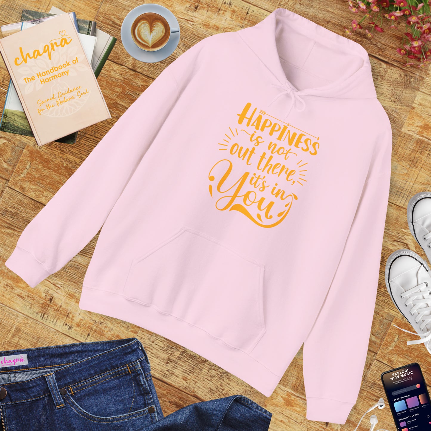 Happiness Is Within Hoodie – Mindful Comfort & Inner Joy🌿🌞✨